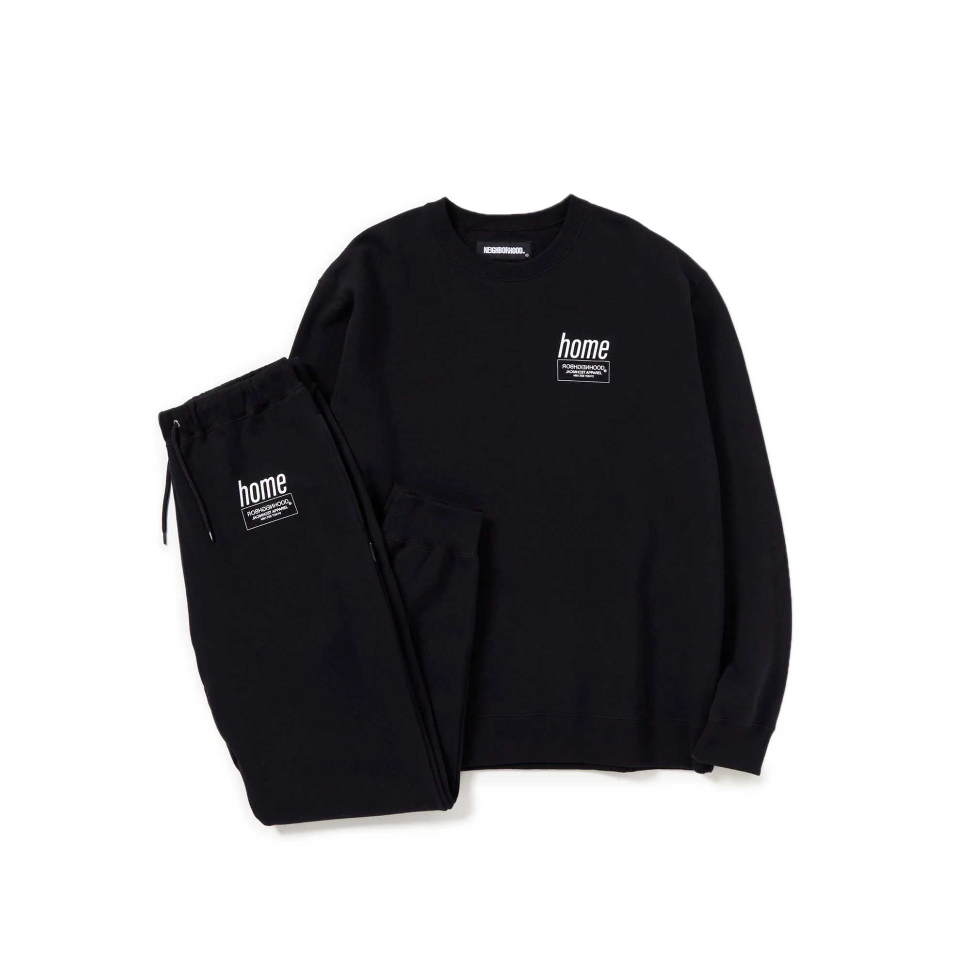 Neighborhood Mens Home / C-Set Up Sweatshirt and Sweatpants 'Black'