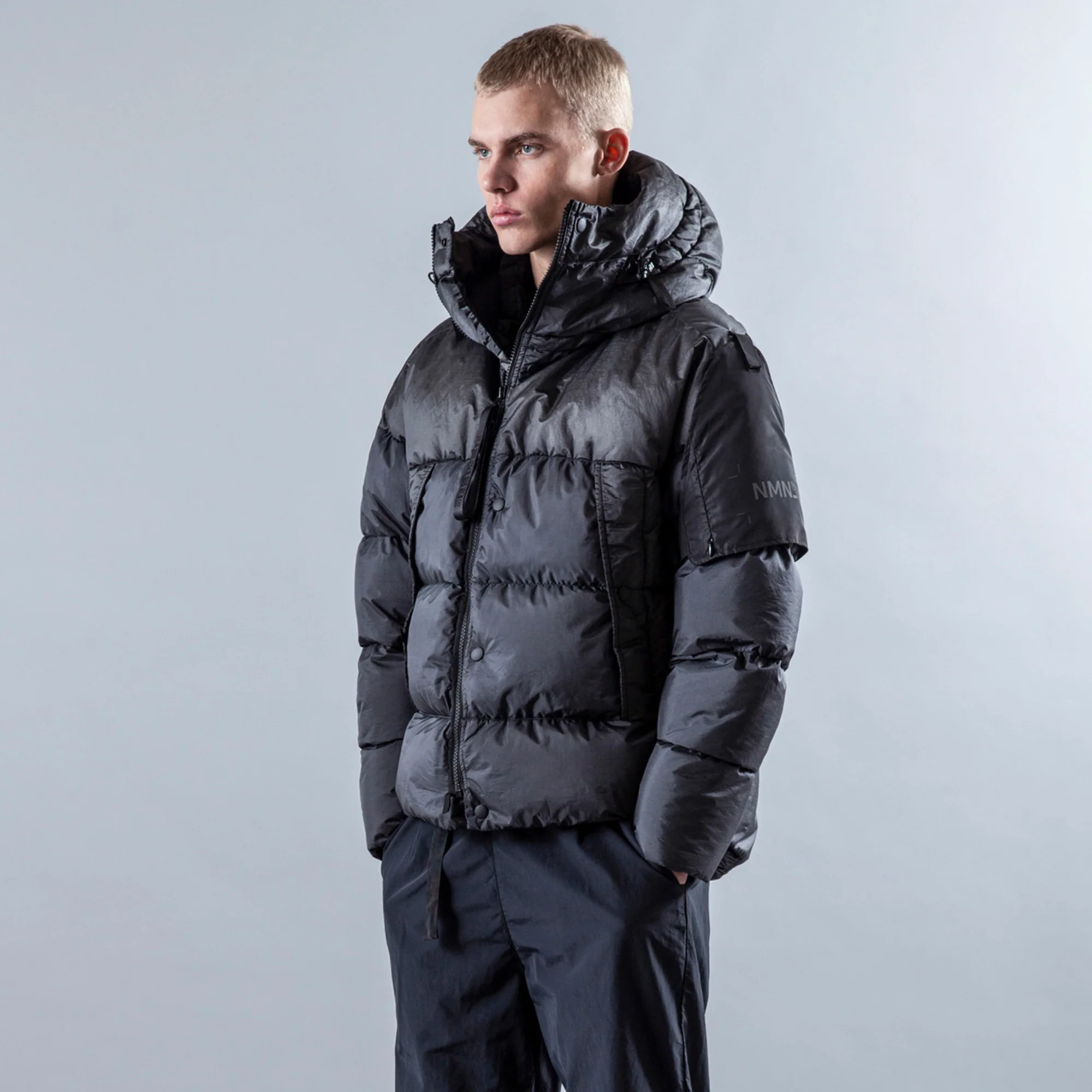 Nemen Darko Down Jacket in Charcoal - Image 2