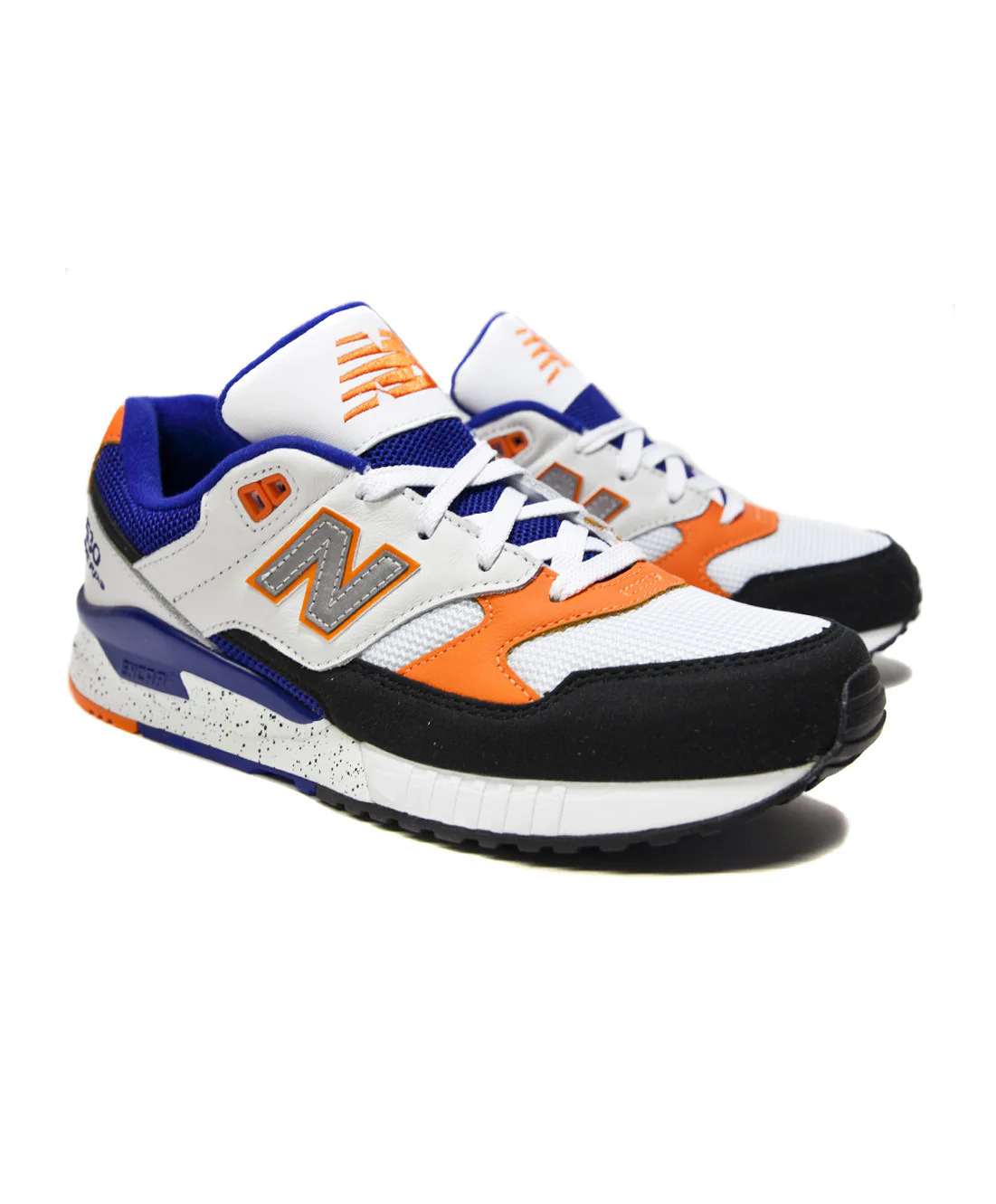 New Balance M530 90s Running Leather - White/Blue/Orange - Image 2