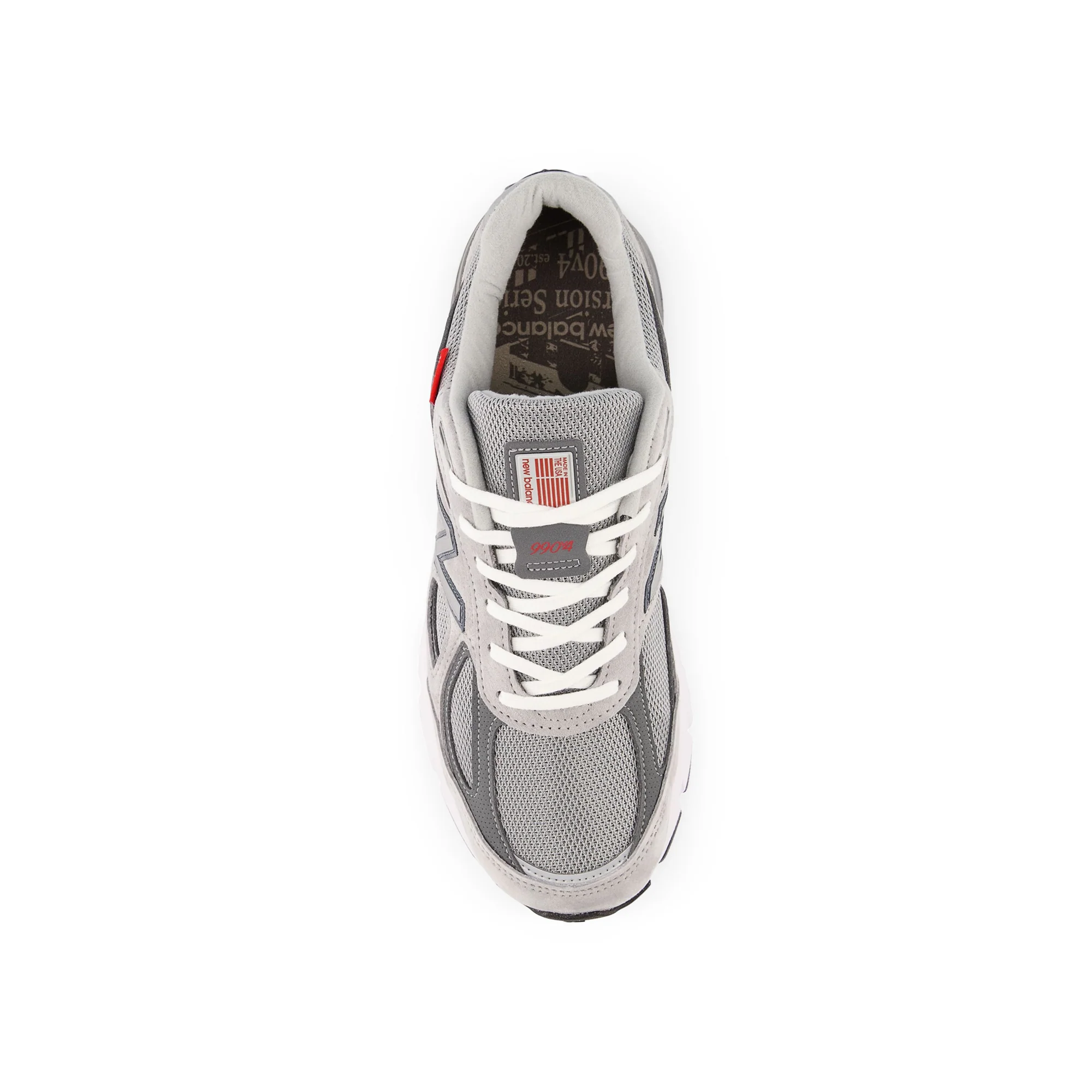 New Balance Mens Made in US 990v4 Shoes 'Grey' - Image 4