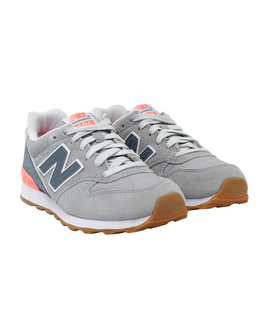 New Balance: Women's WL696MNK (Grey/Blue Smoke/Shell Pink) - Image 2