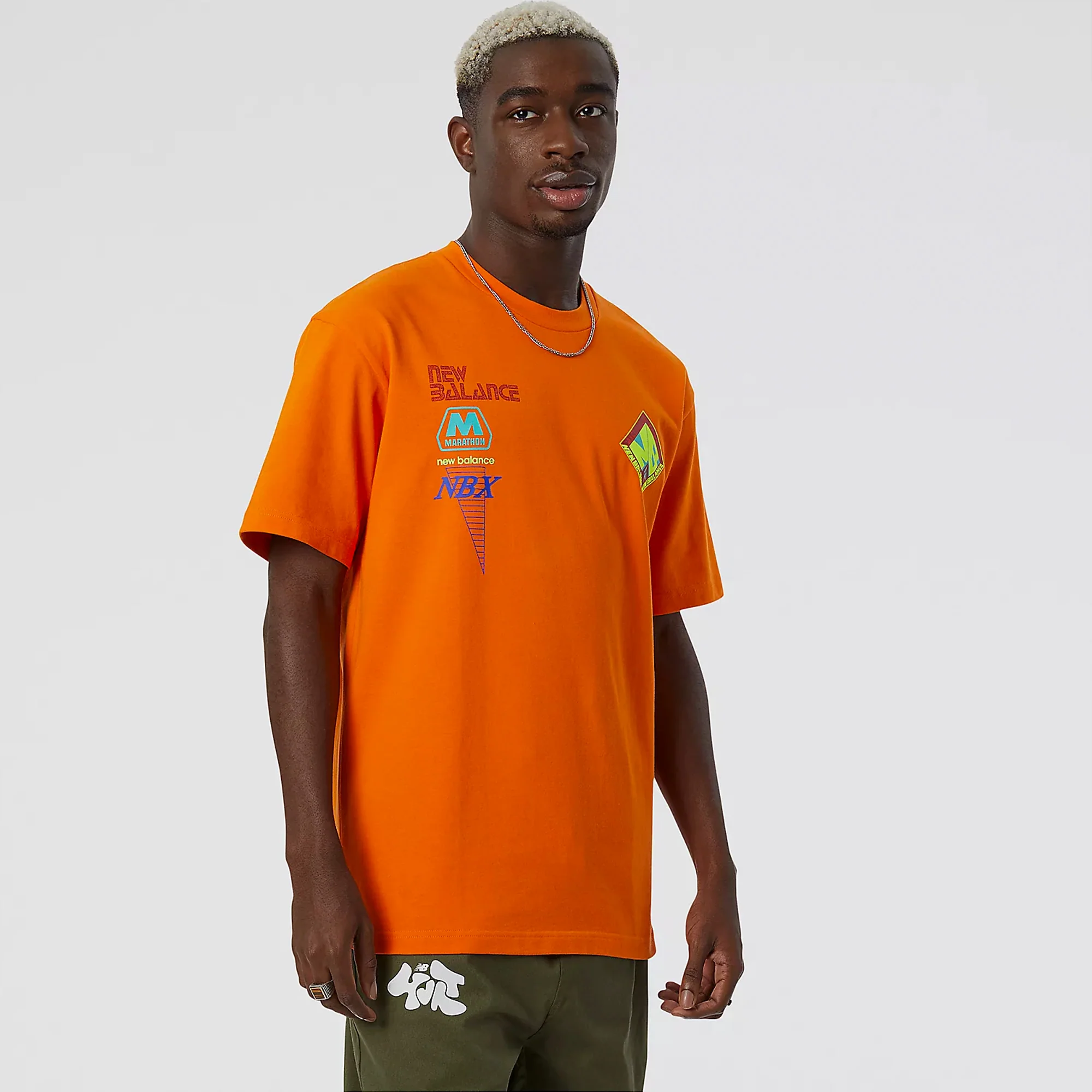 New Balance x Salehe Mens Yurt Tee 'Varsity Orange' - Image 2