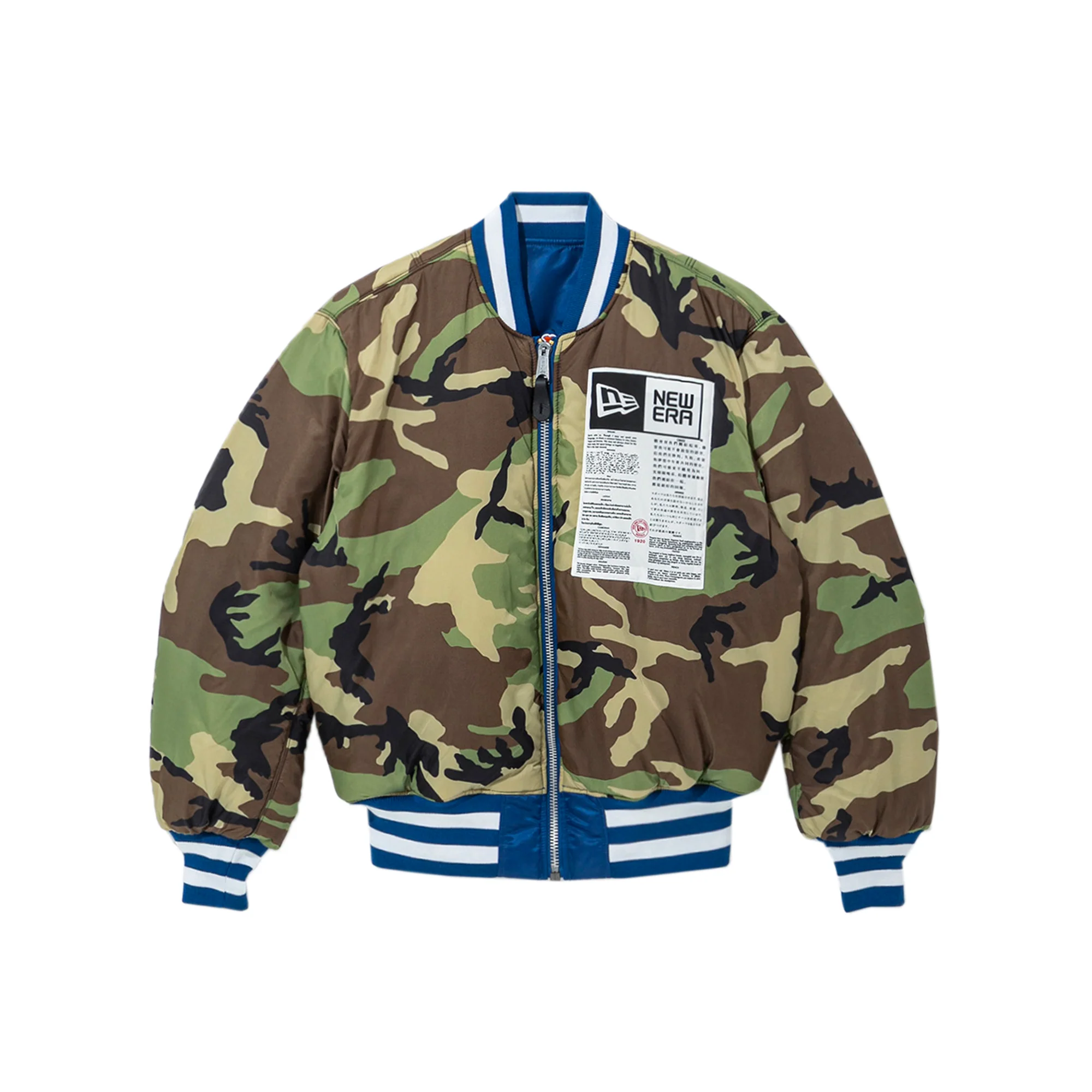 New Era x Alpha Industries Mens New York Mets MA-1M Bomber Jacket - Image 3