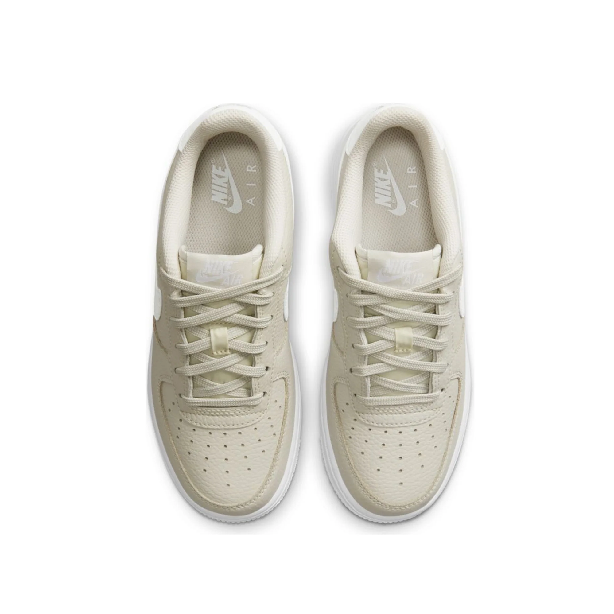 Nike Grade School Ari Force 1 Shoes 'Light Bone' - Image 4