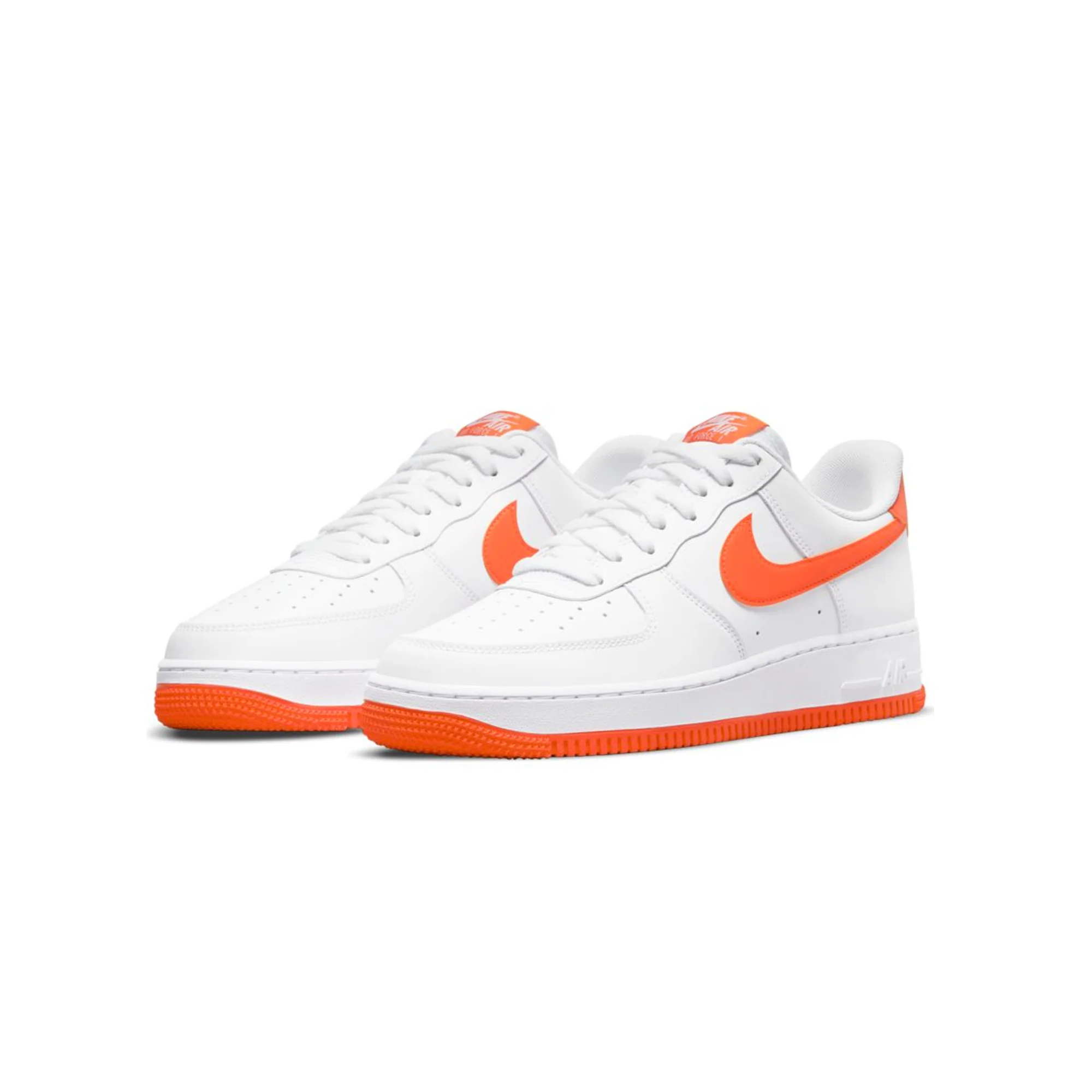 Nike Mens Air Force 1 '07 Shoes 'White/Team Orange' - Image 2