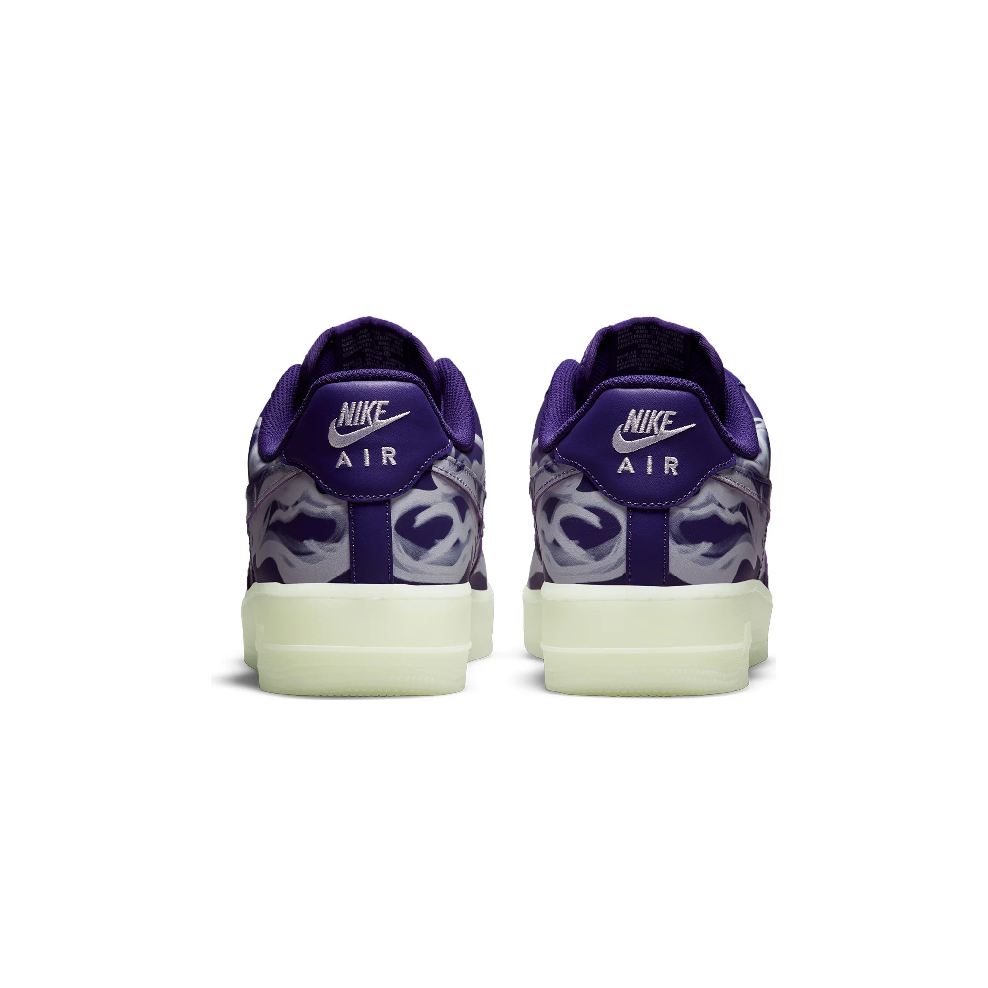 Nike Mens Air Force 1'07 Skeleton Shoes 'Court Purple' - Image 3