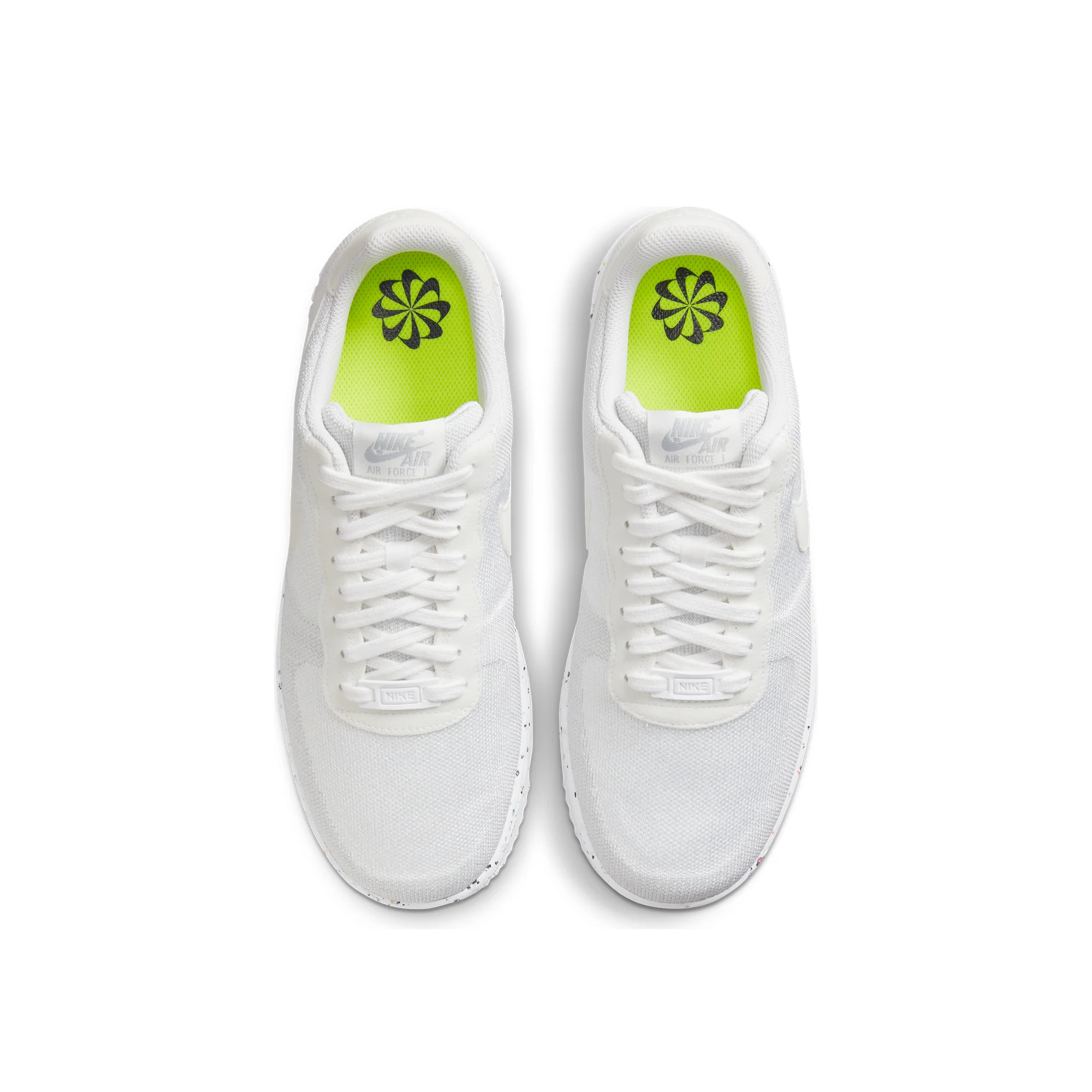 Nike Mens Air Force 1 Crater Flyknit Shoes White/Sail - Image 4