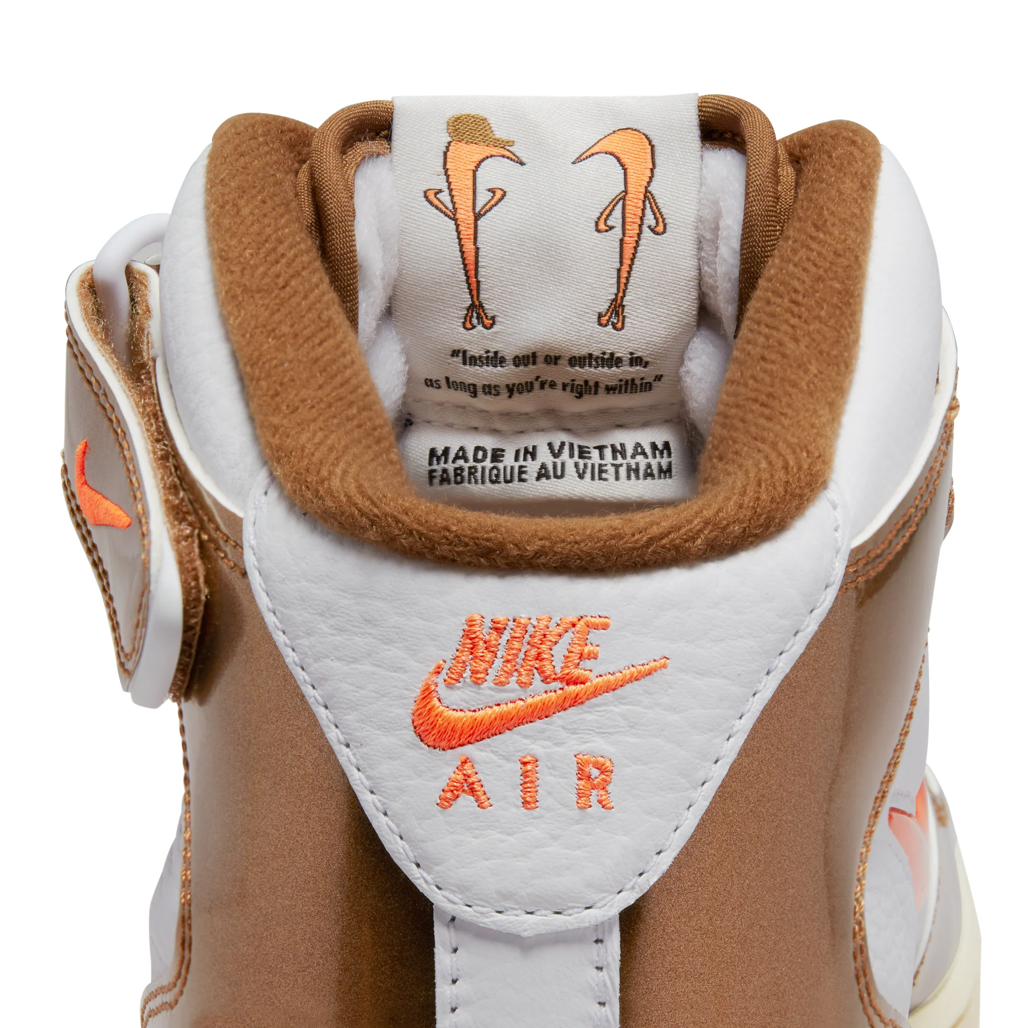 Nike Mens Air Force 1 Mid QS Shoes Ale Brown - Image 4