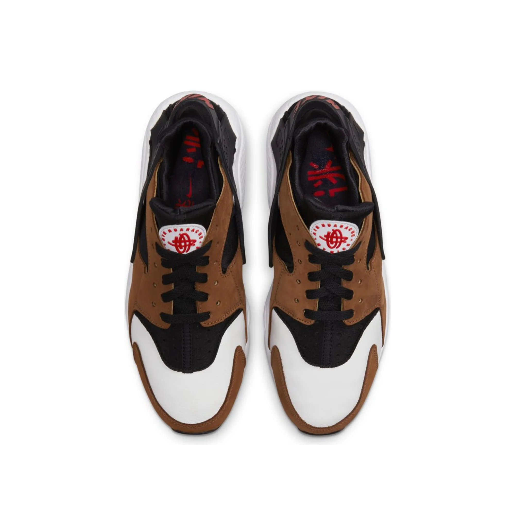 Nike Mens Air Huarache LE Shoes 'Black/Bison-White-University Red' - Image 4