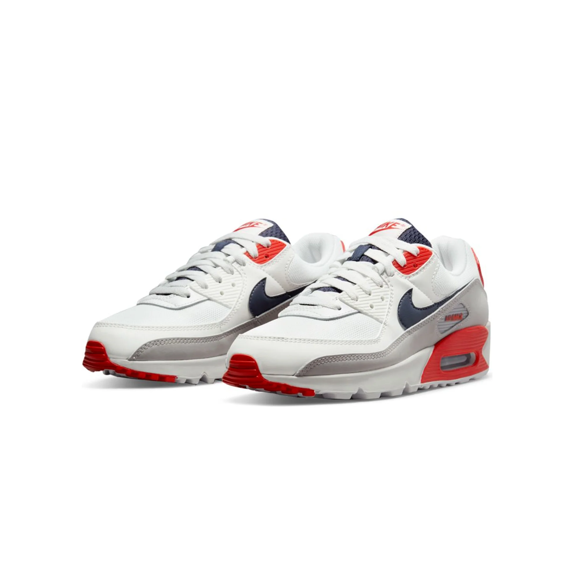 Nike Mens Air Max 90 Shoes 'Summit White/Thunder Blue' - Image 2