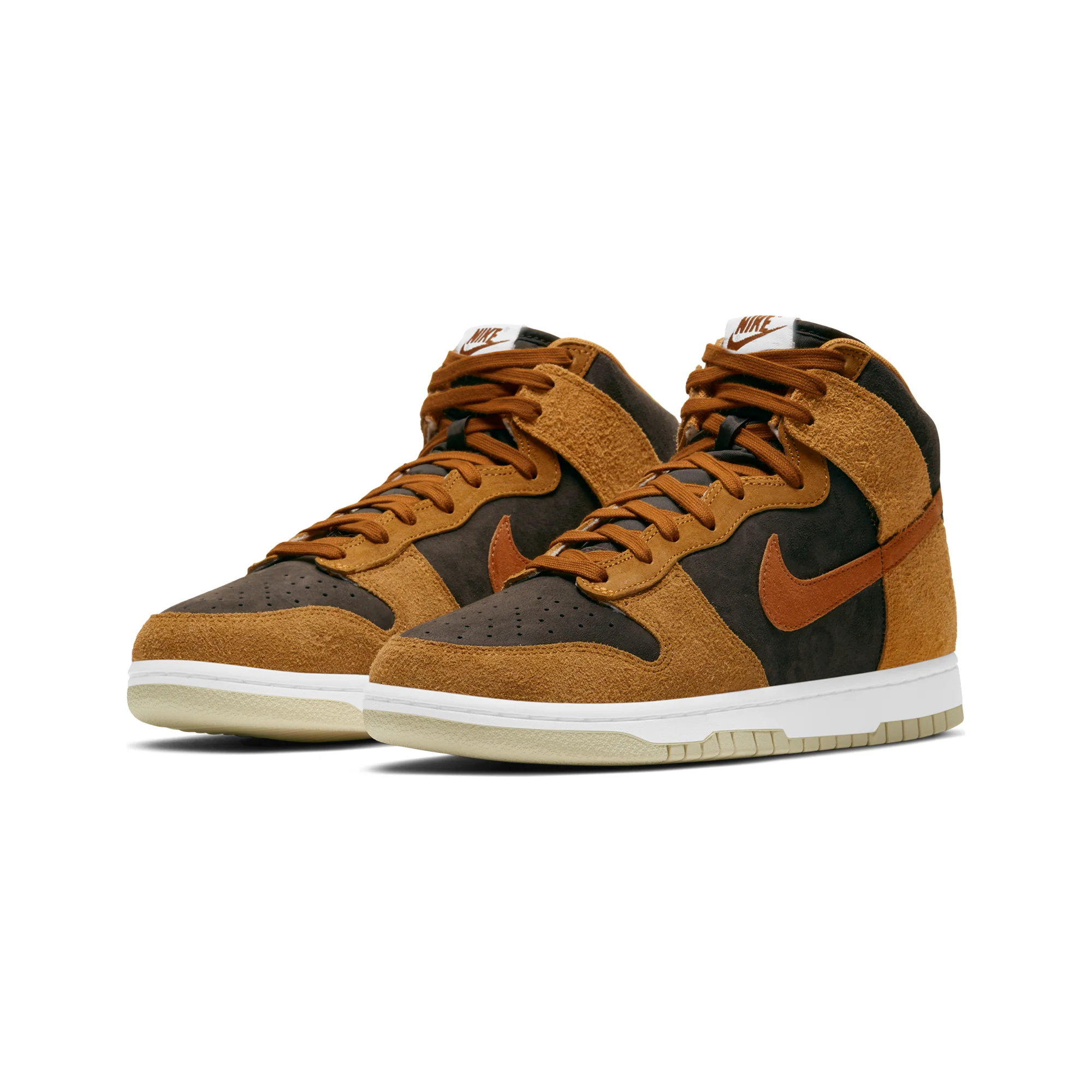 Nike Mens Dunk High Retro Premium 'Dark Curry' Shoes - Image 2