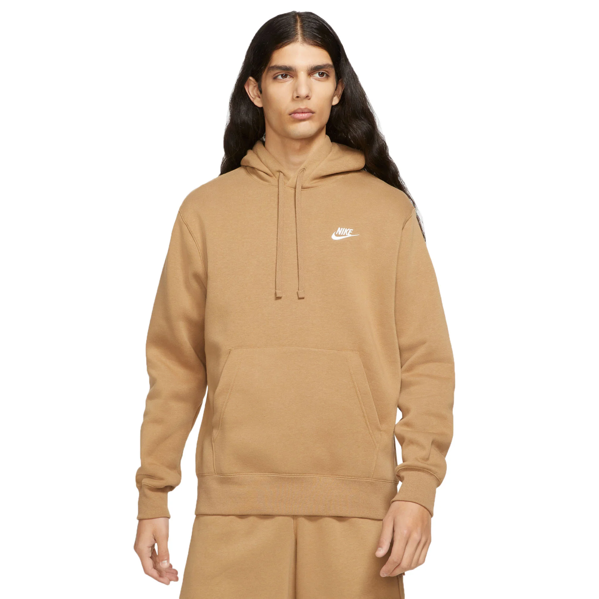 Nike Mens Sportswear Club Fleece Hoodie 'DK Driftwood' - Image 2