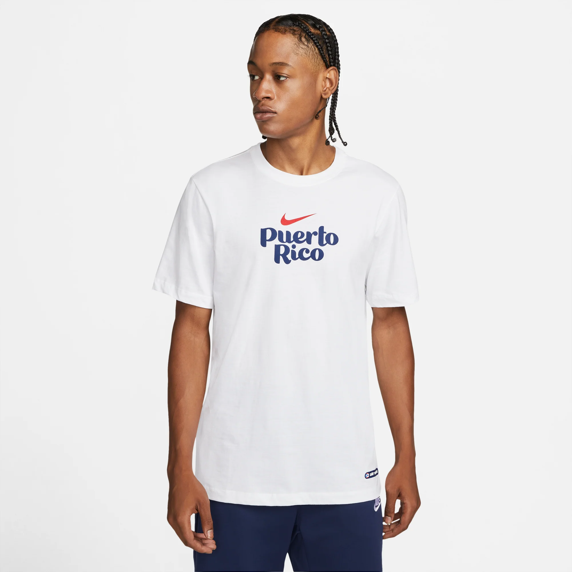 Nike Mens Sportswear Puerto Rico Day T-Shirt 'White' - Image 2