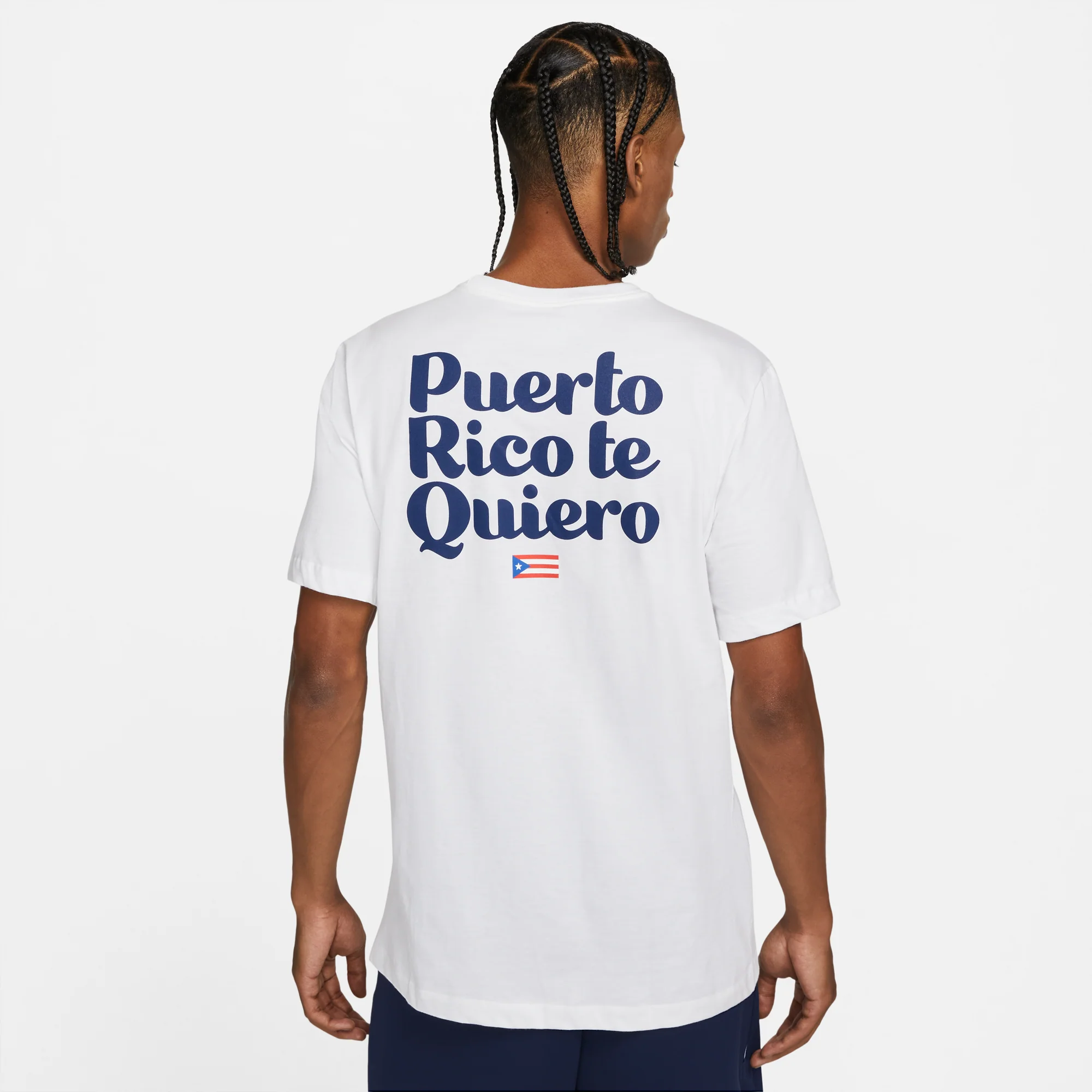 Nike Mens Sportswear Puerto Rico Day T-Shirt 'White' - Image 3