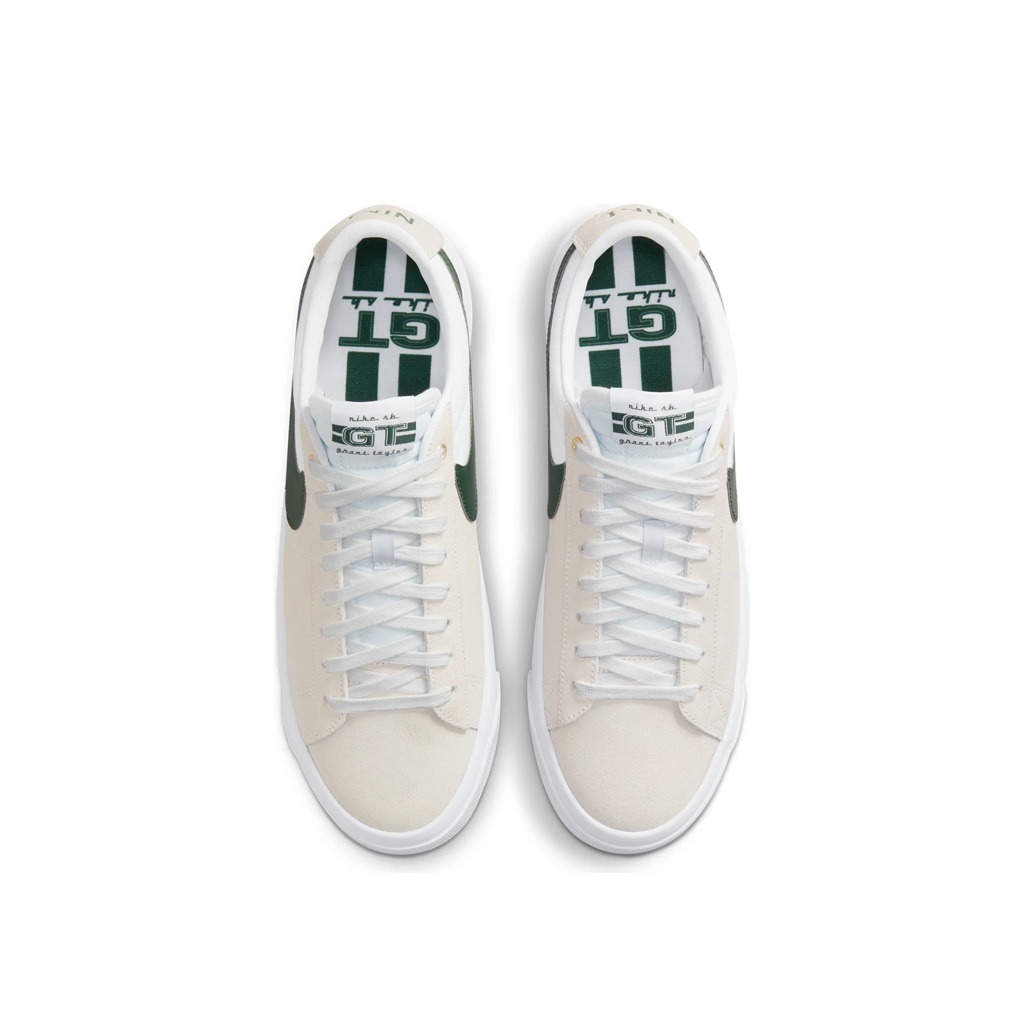 Nike SB Mens Zoom Blazer Low Pro GT Shoes 'White/Gum' - Image 4