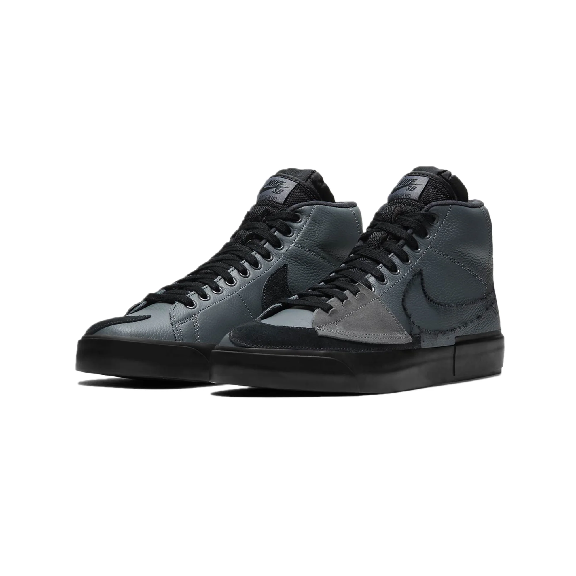 Nike SB Mens Zoom Blazer Mid Edge 'Iron Grey' Shoes - Image 2