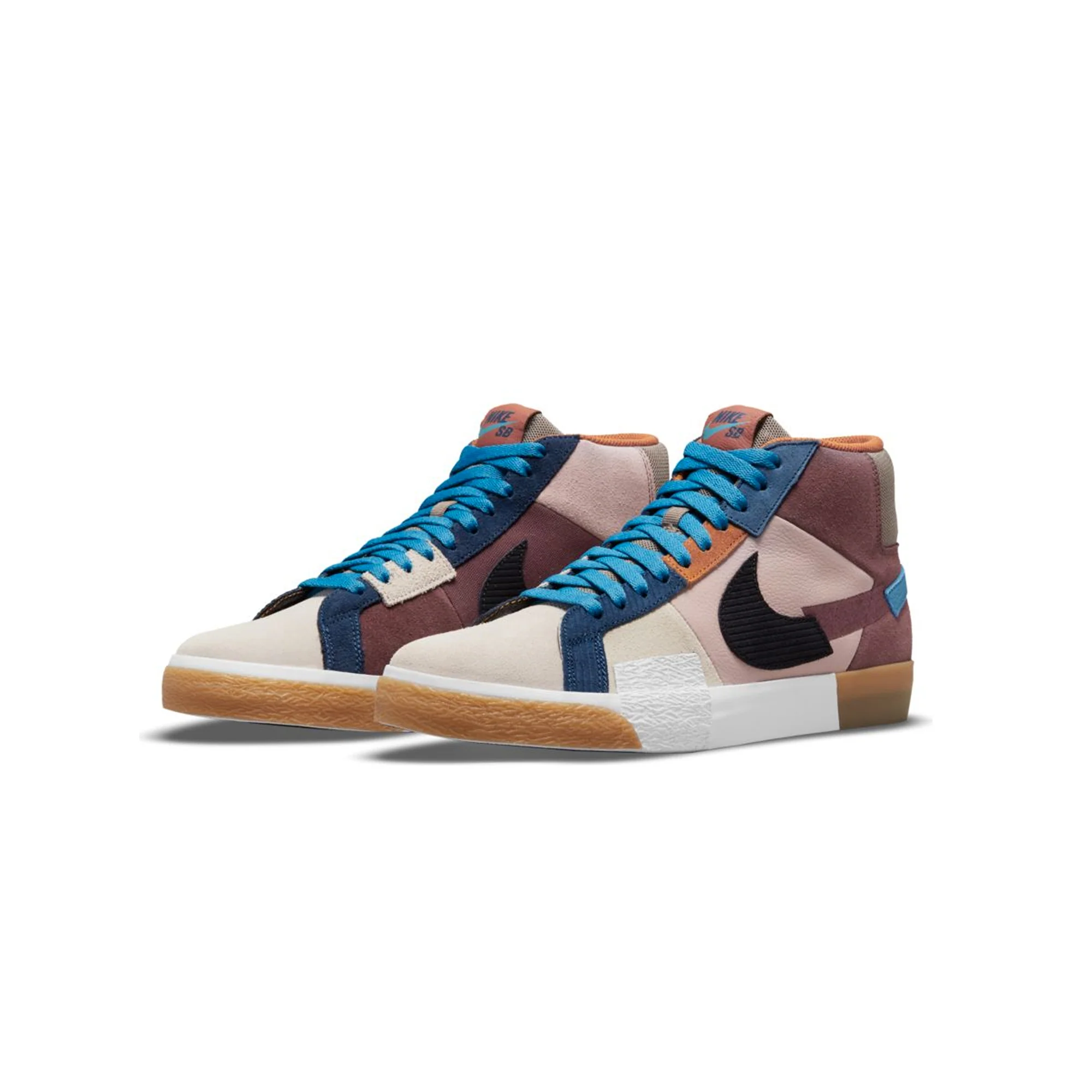 Nike SB Mens Zoom Blazer Mid Premium Shoes 'Dark Wine/Black' - Image 2