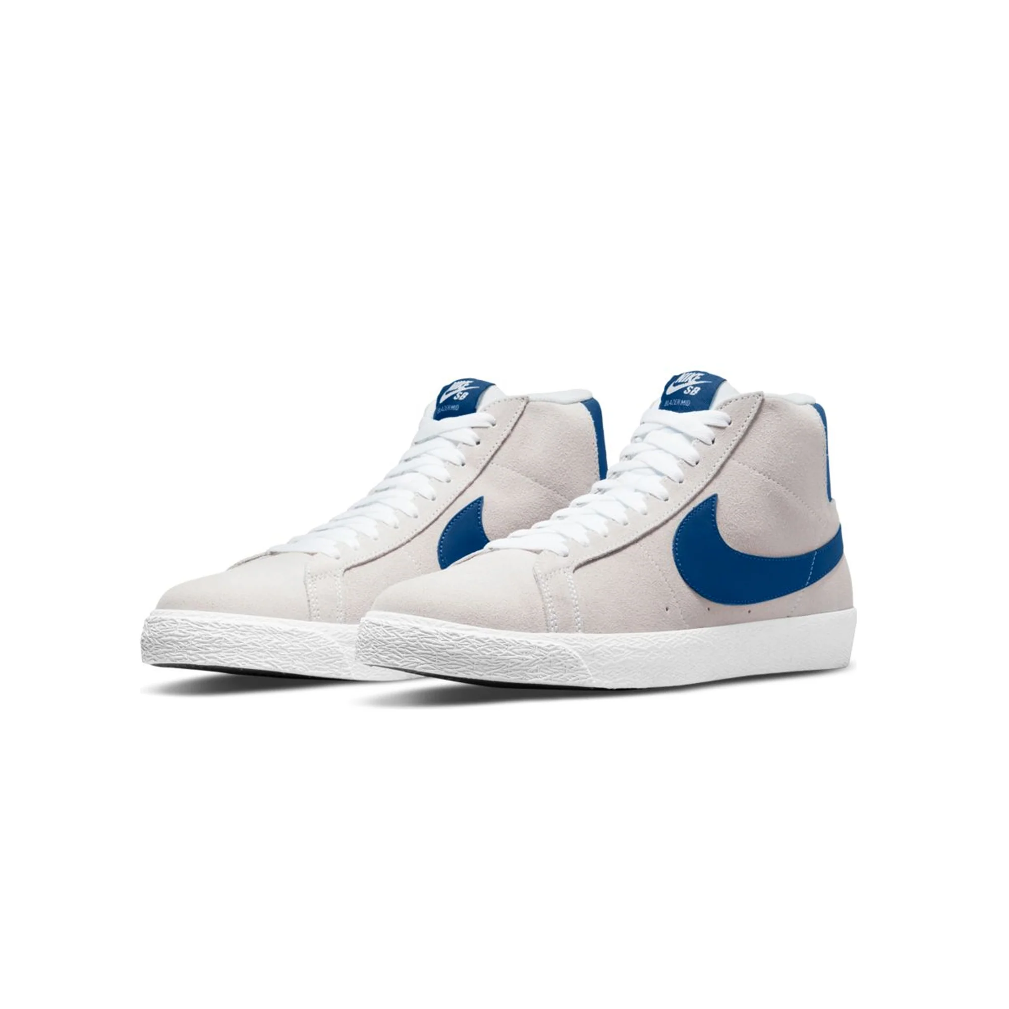 Nike SB Mens Zoom Blazer Mid Shoes 'White/Court Blue' - Image 2