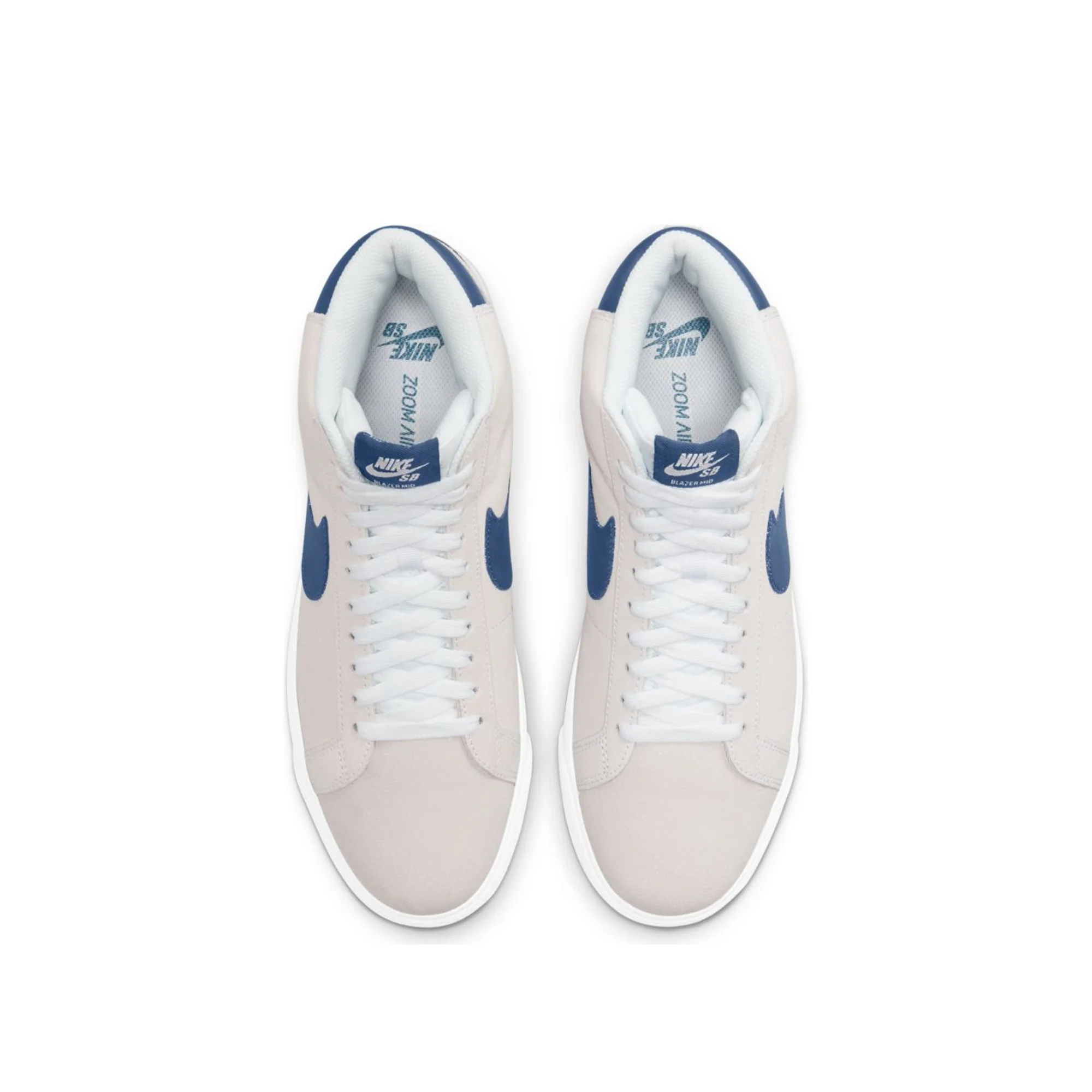 Nike SB Mens Zoom Blazer Mid Shoes 'White/Court Blue' - Image 4