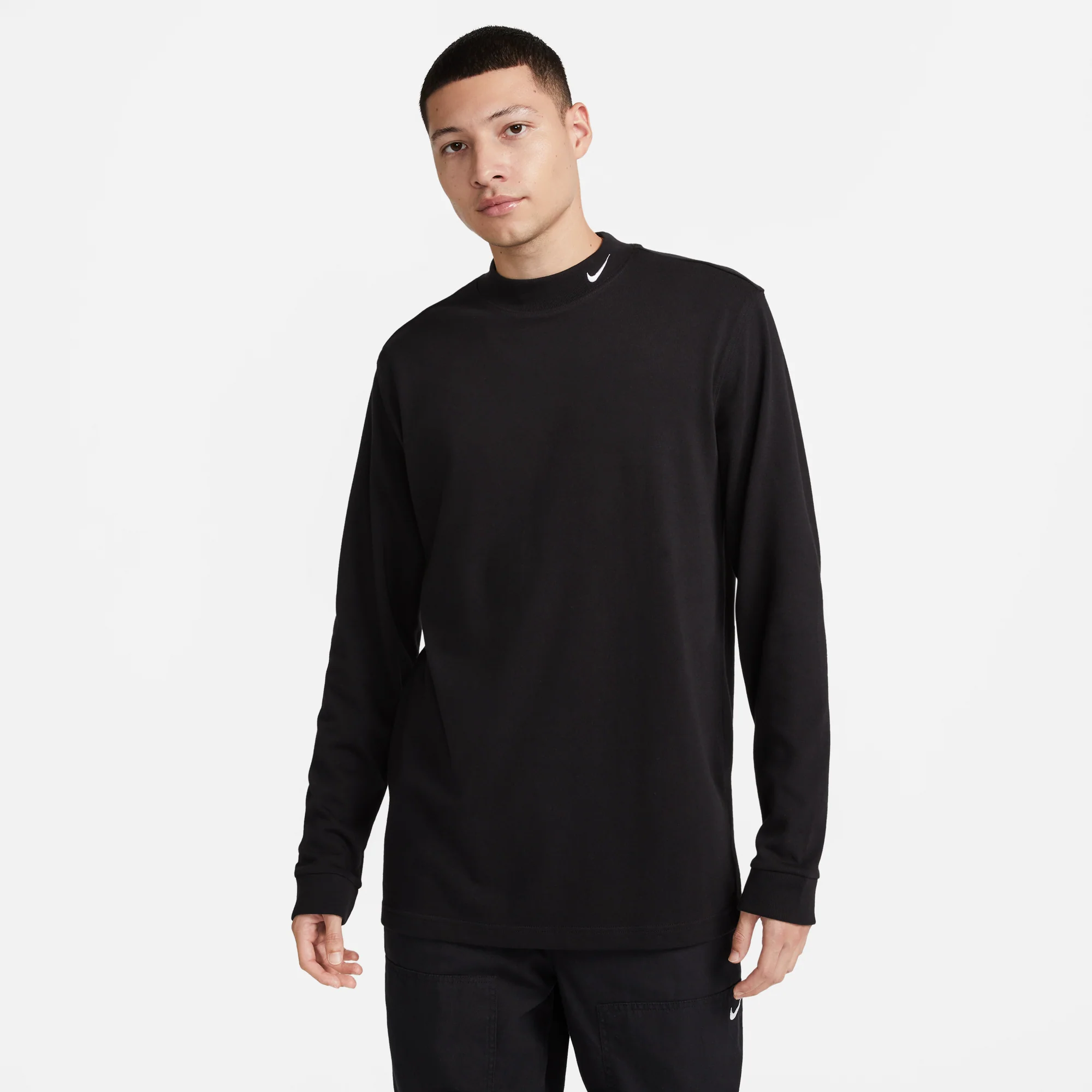 Nike Sportswear Mens LS Mock-Neck Shirt - Image 2