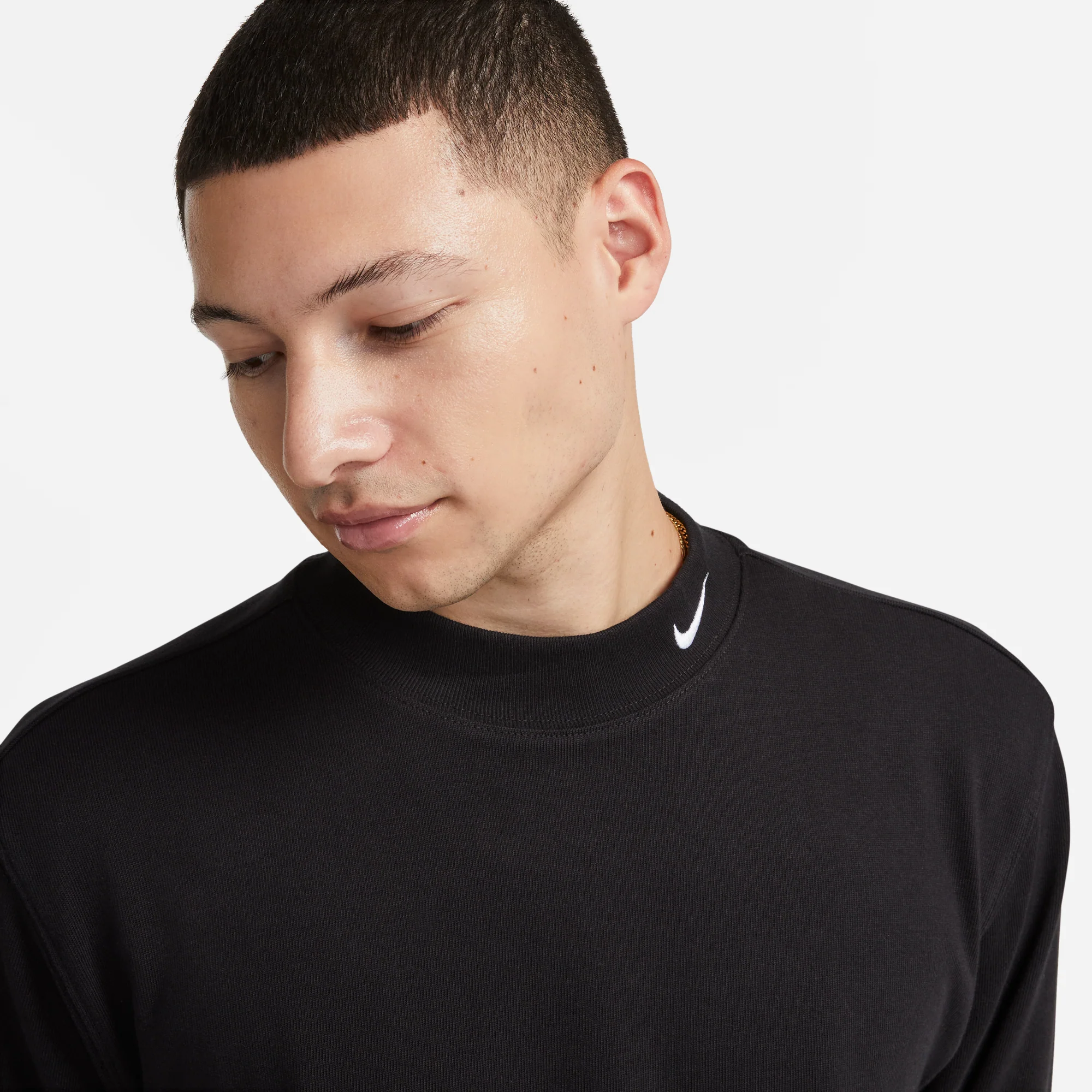 Nike Sportswear Mens LS Mock-Neck Shirt - Image 4