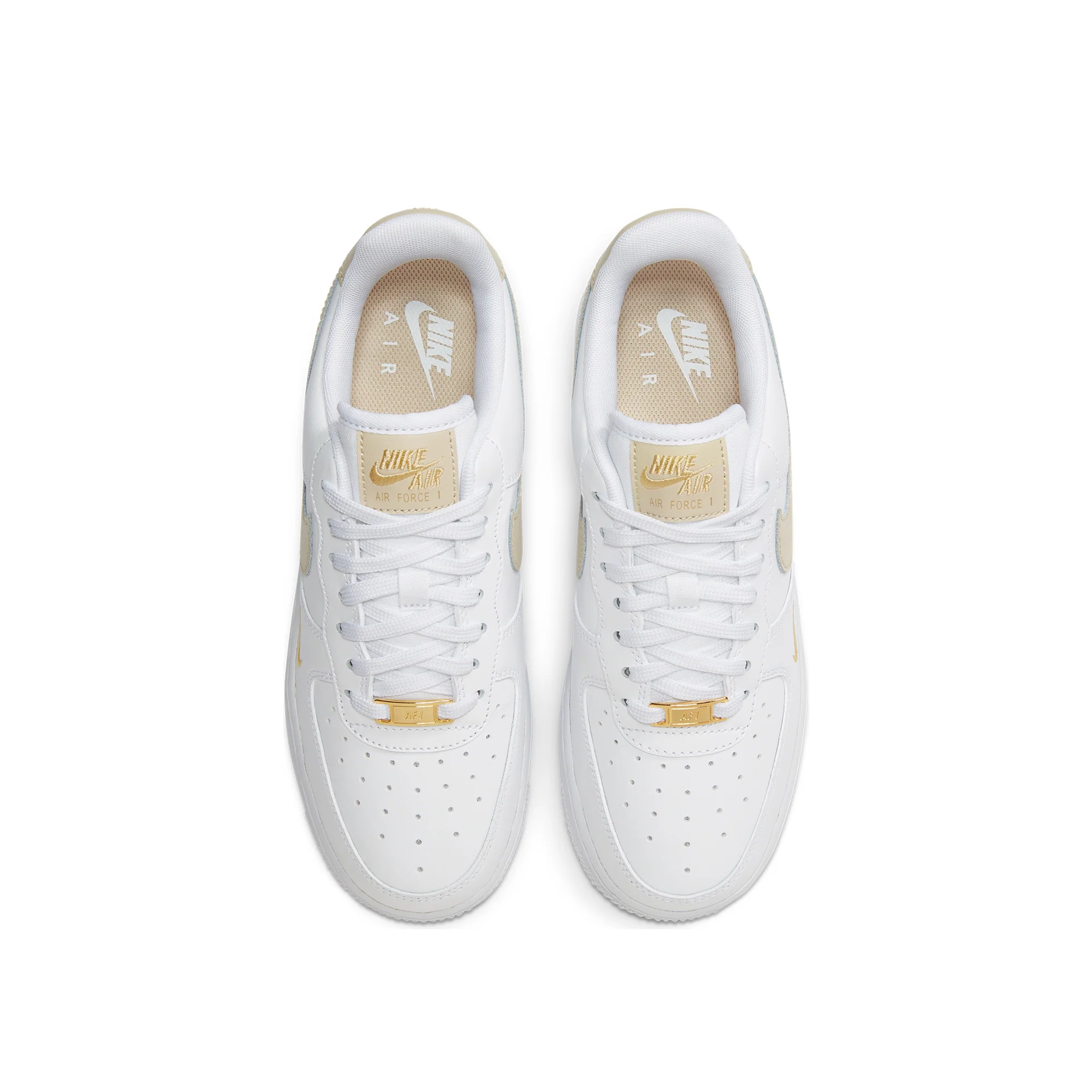 Nike Womens Air Force 1 '07 Essential Shoes 'White/Rattan' - Image 4