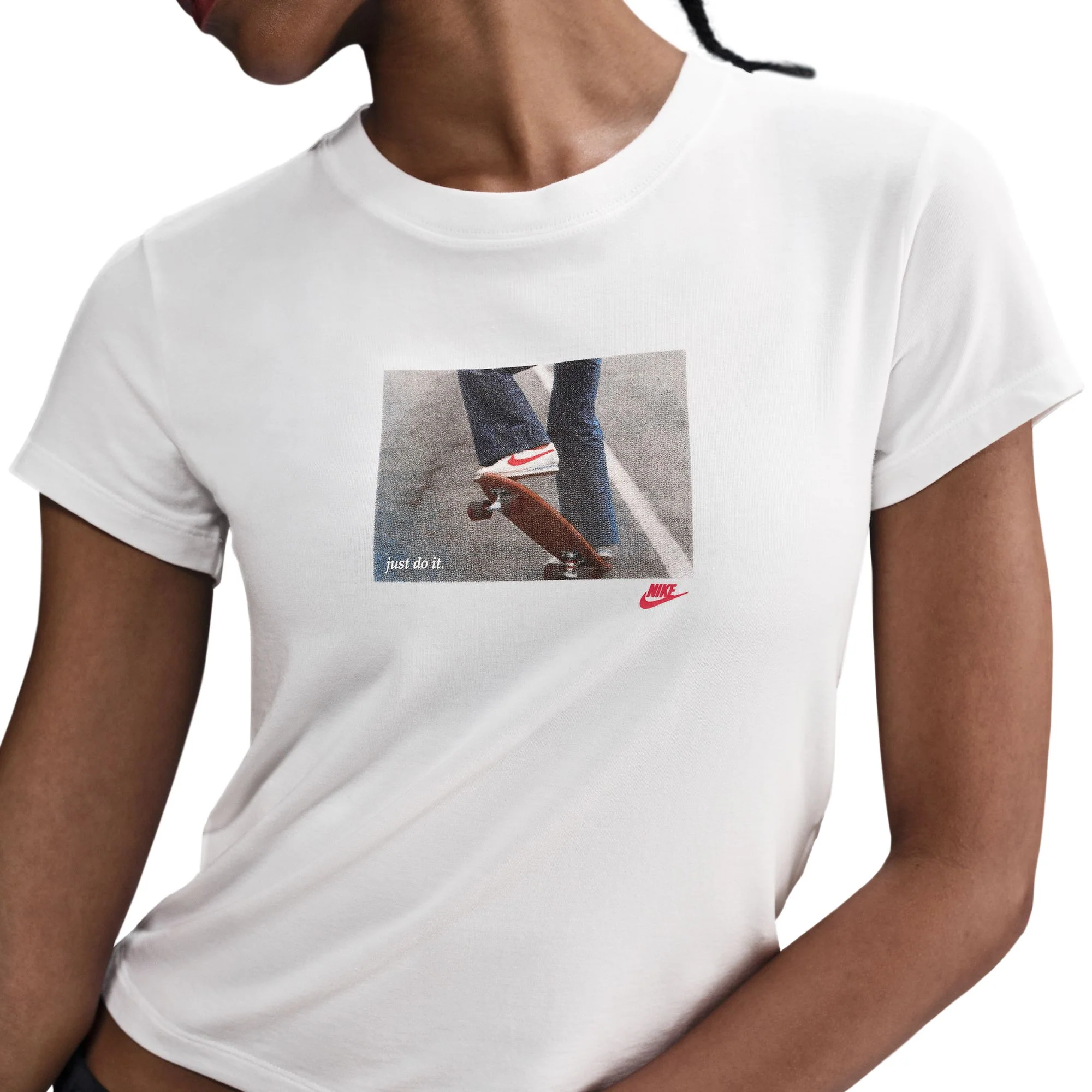Nike Womens Chill Knit Slim Cropped Tee - Image 4