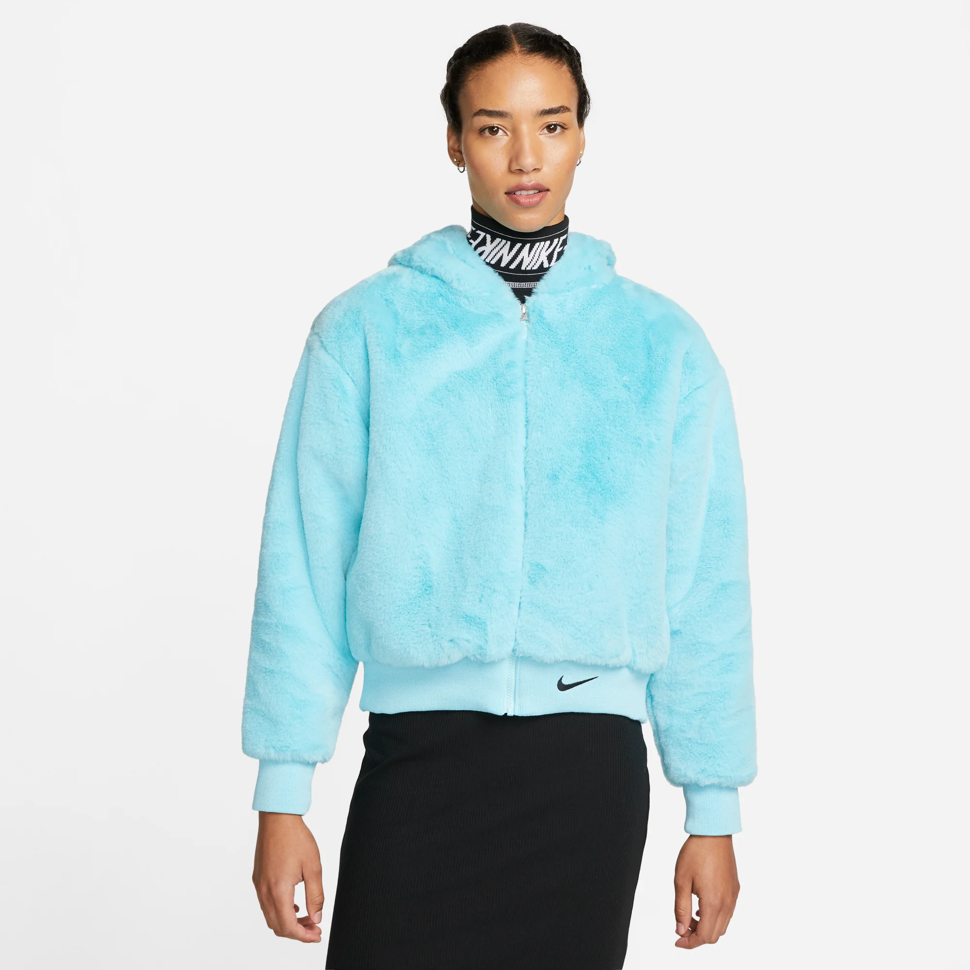 Nike Womens Sportswear Essentials Faux Fur Jacket 'Copa' - Image 3