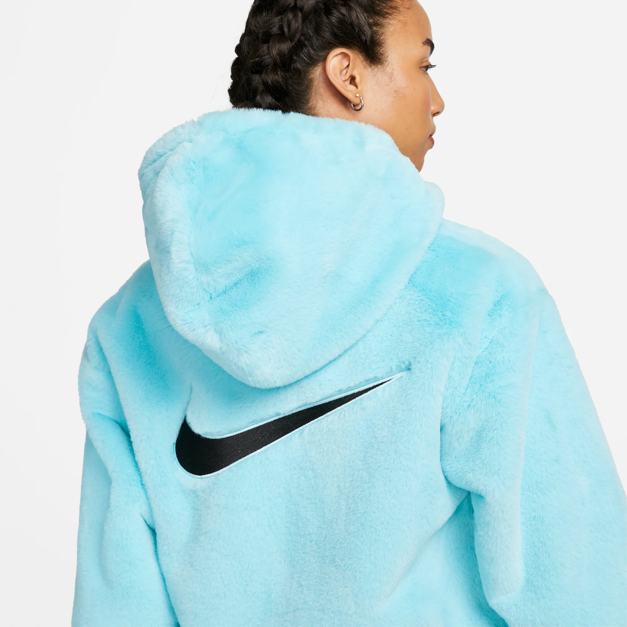 Nike Womens Sportswear Essentials Faux Fur Jacket 'Copa' - Image 4