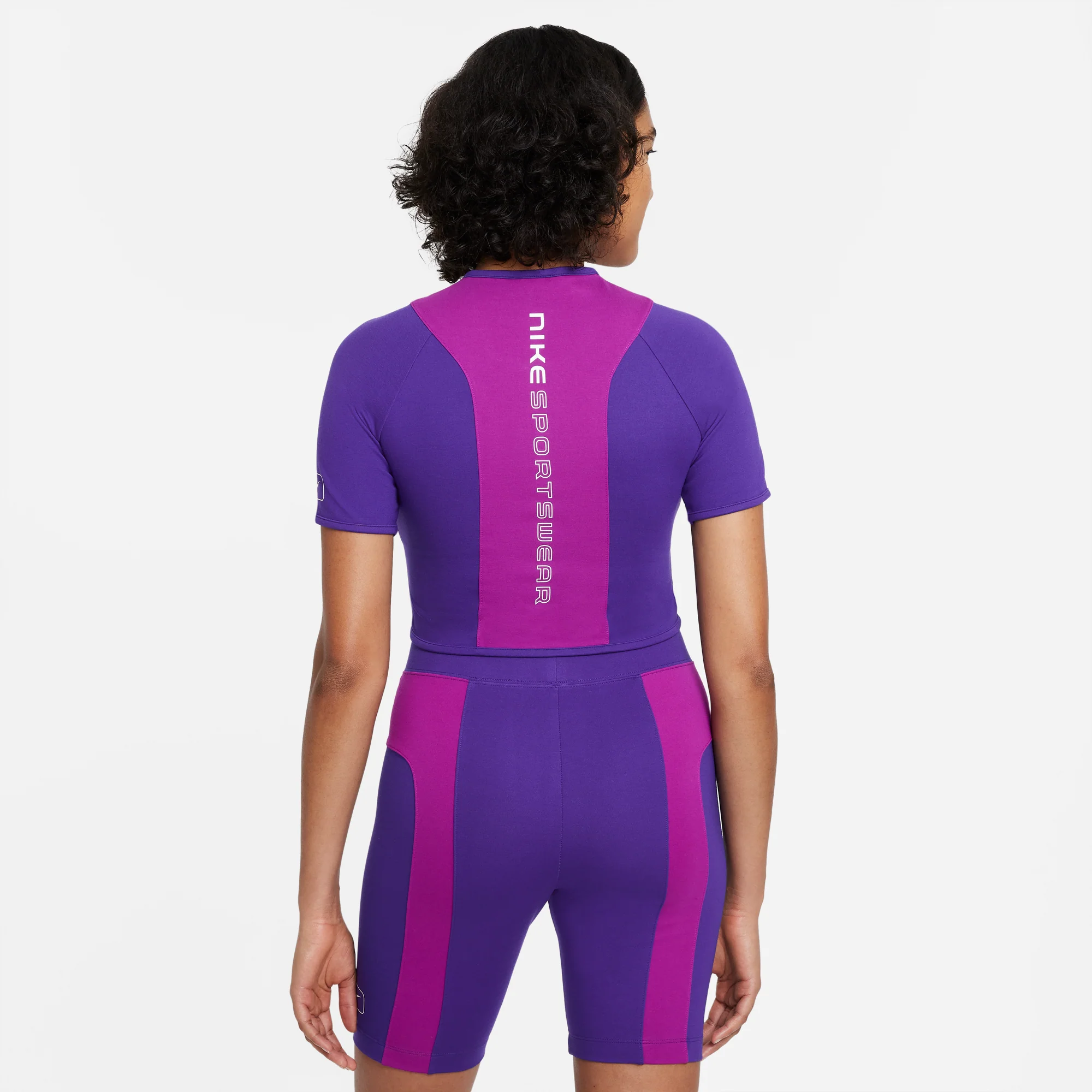 Nike Womens Sportswear Short Sleeve Top 'Court Purple' - Image 3
