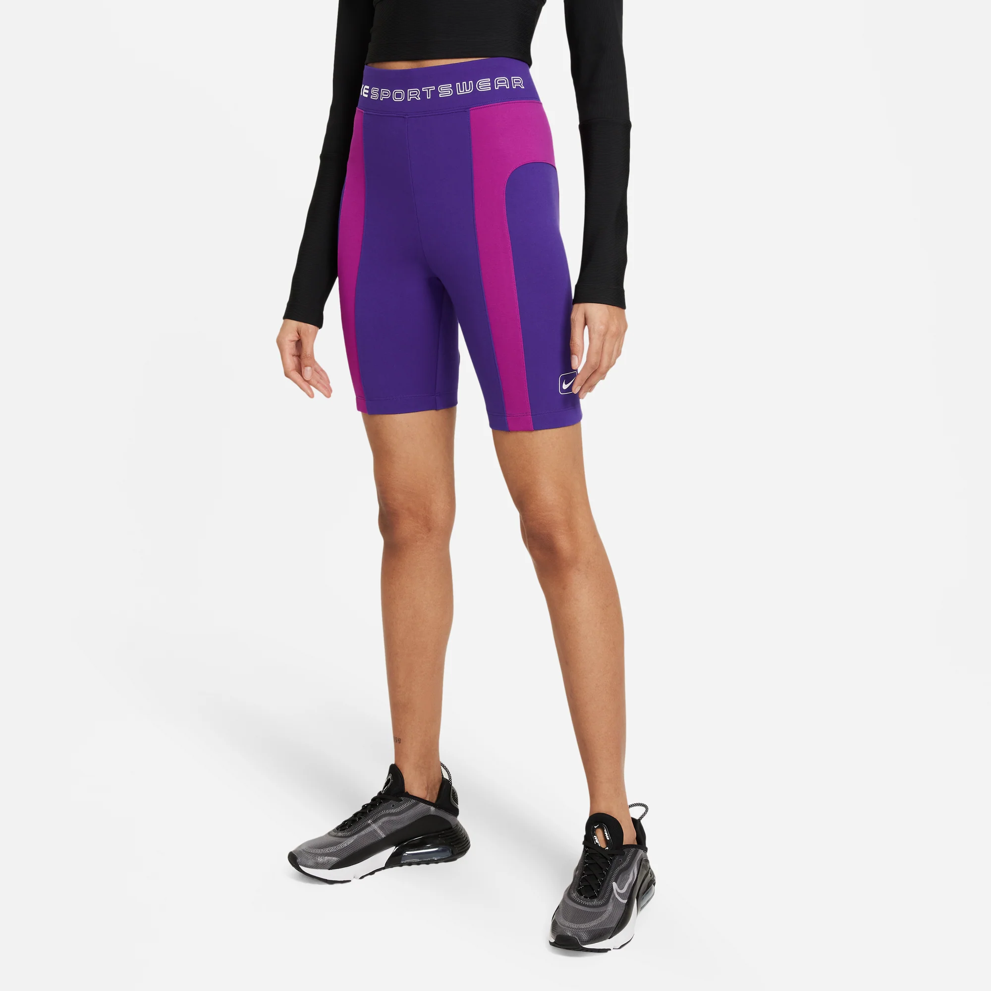 Nike Womens Sportswear Shorts 'Court Purple' - Image 2