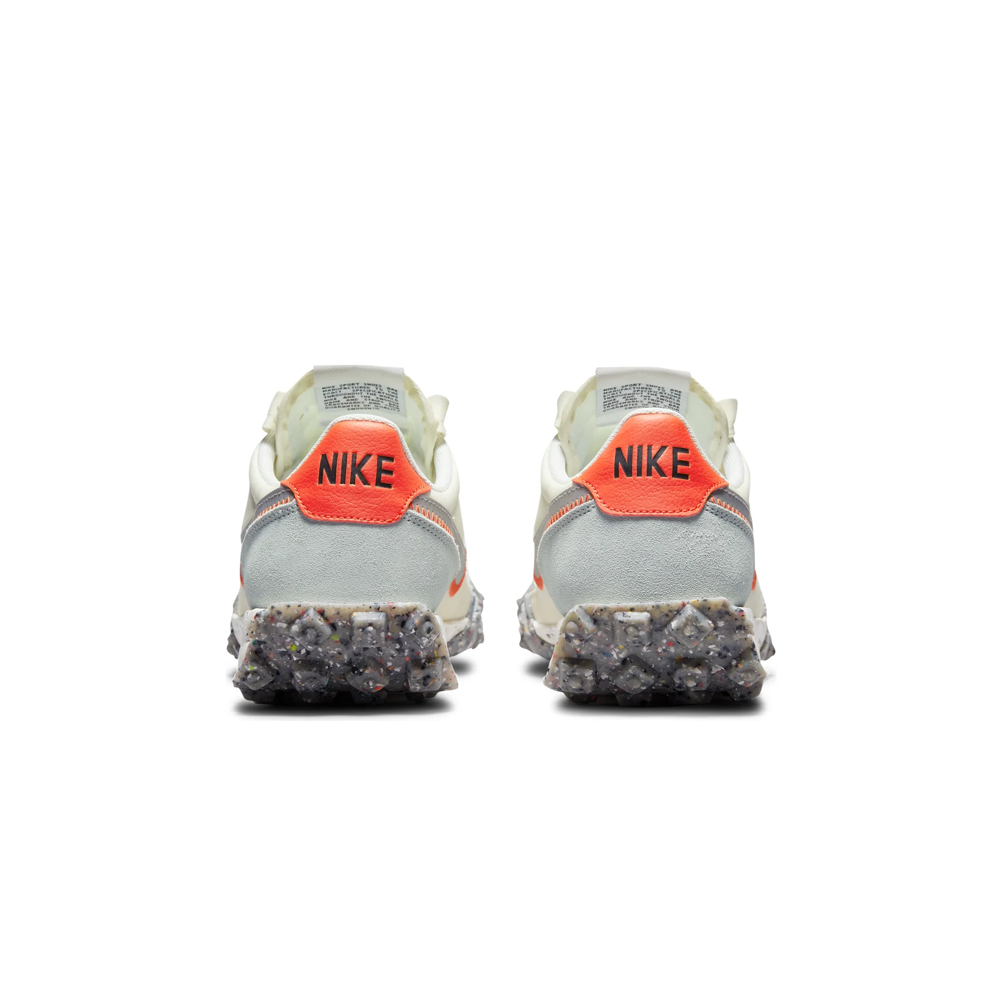Nike Womens Waffle Racer Crater Shoes Coconut Milk/Metallic - Image 3