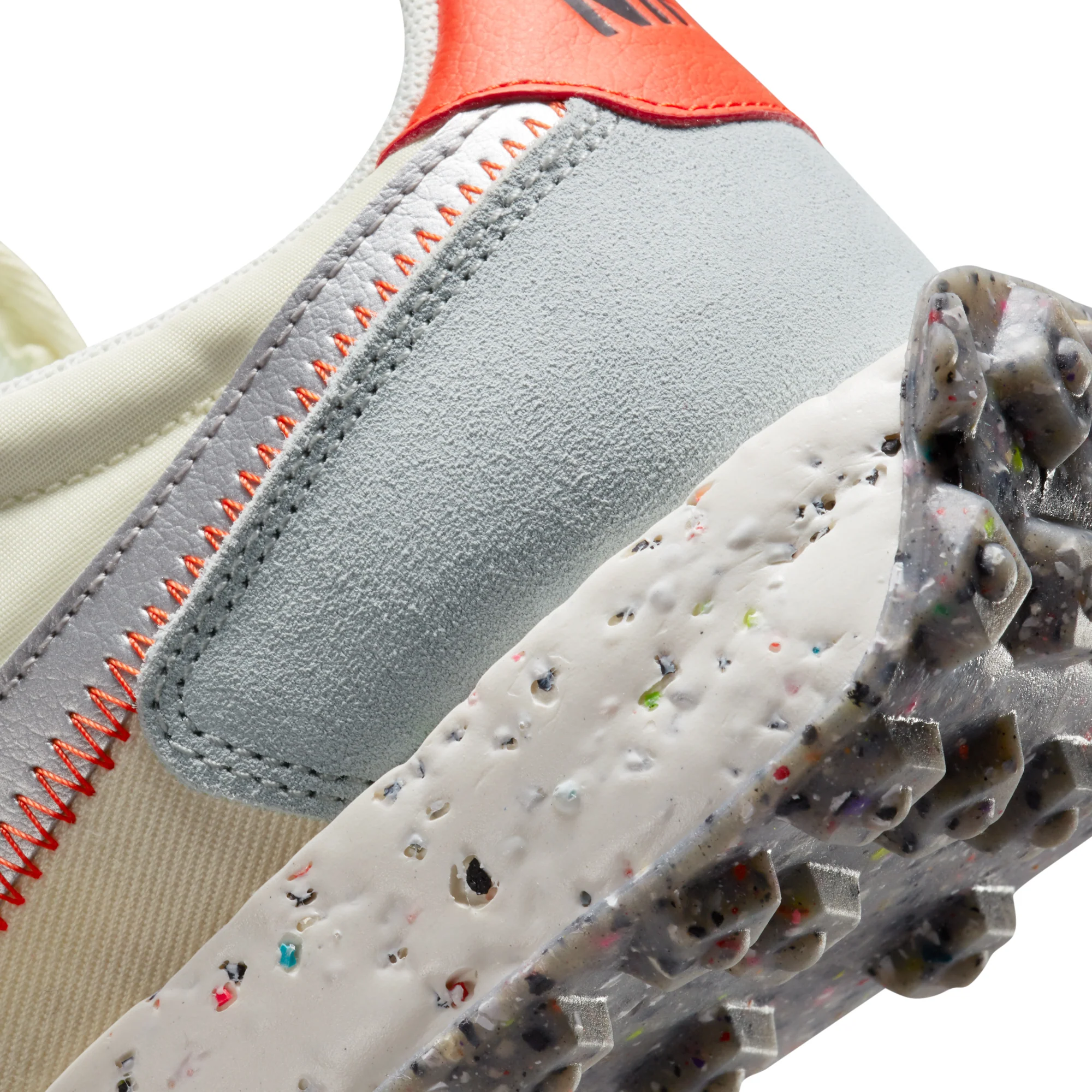 Nike Womens Waffle Racer Crater Shoes Coconut Milk/Metallic - Image 4