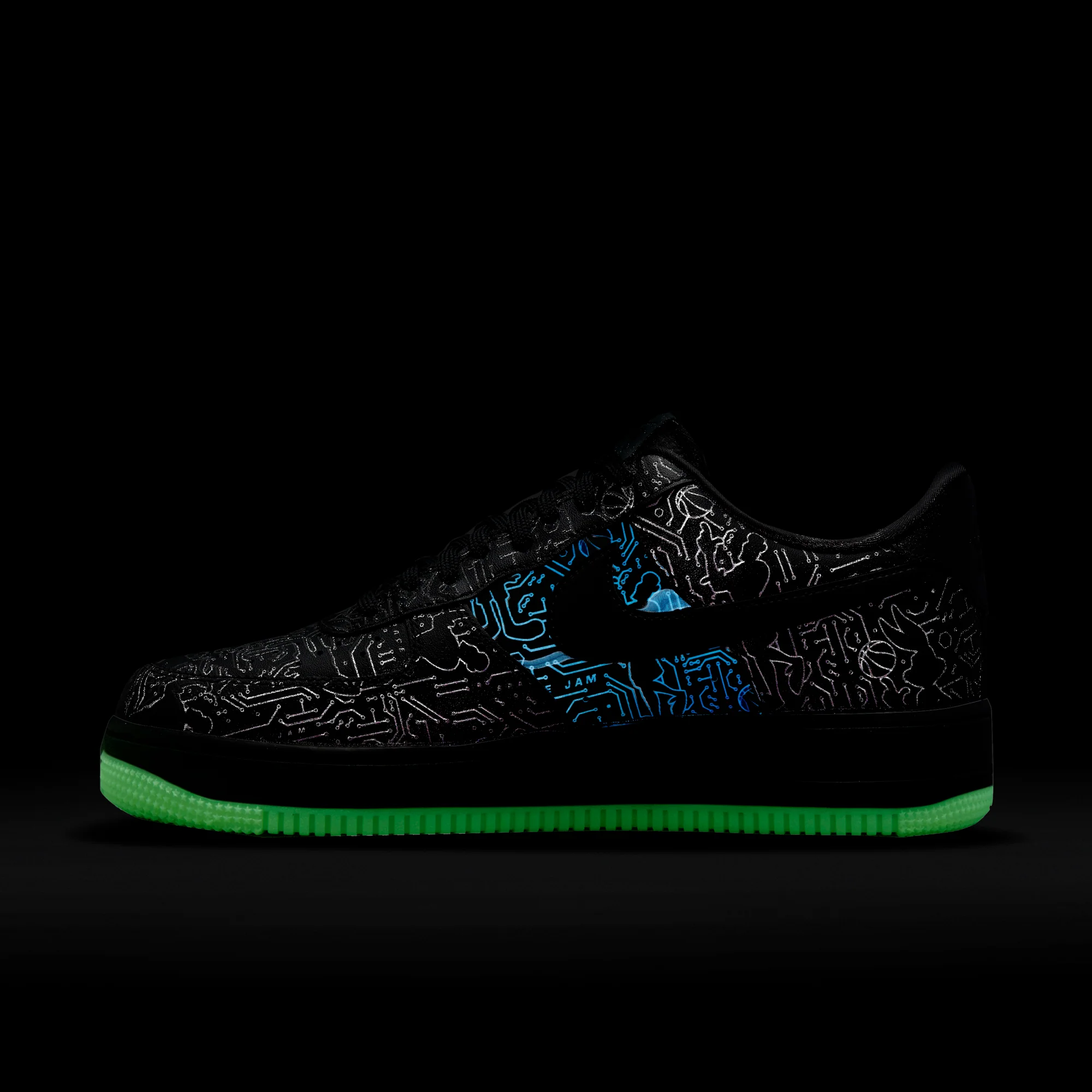 Nike Mens Air Force 1 '07 x Space Jam: A New Legacy 'Black' - Image 4