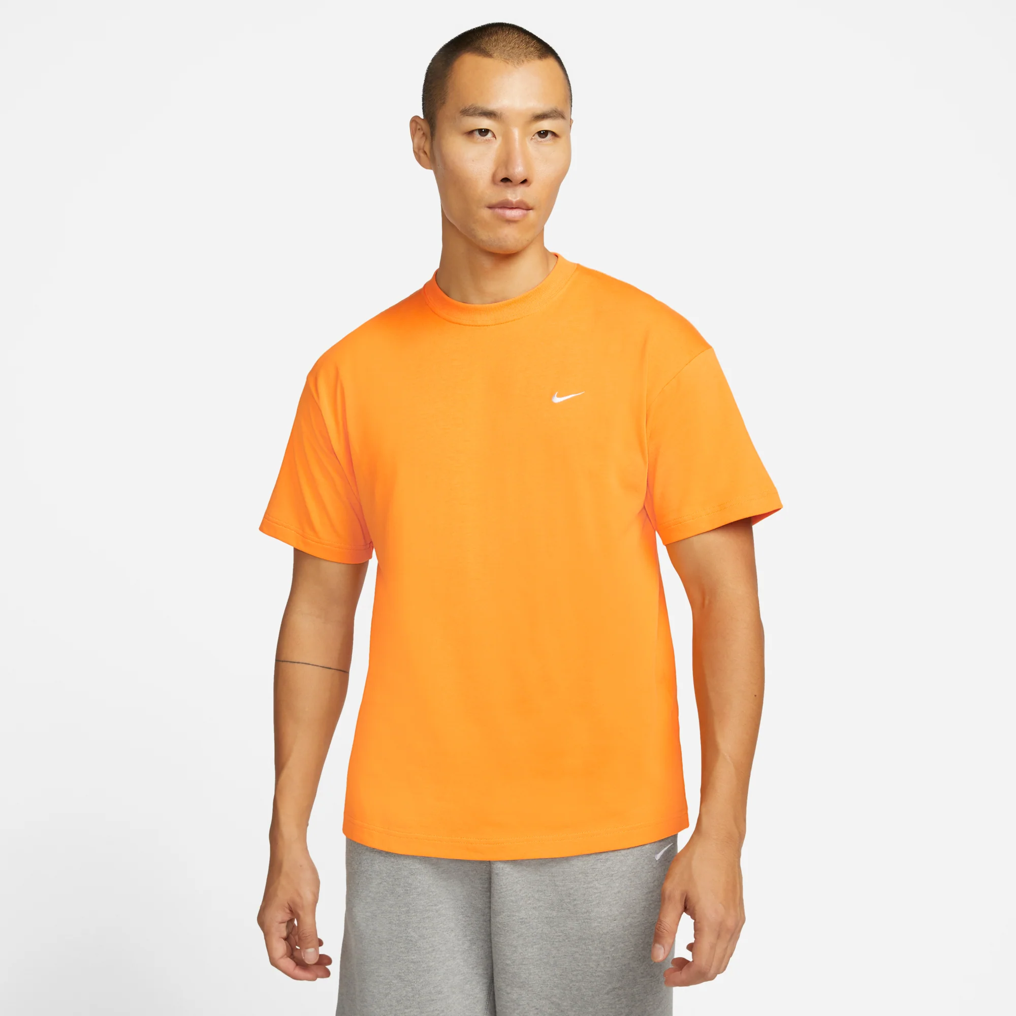 Nike Mens Solo Swoosh T-Shirt 'Kumquat' - Image 3