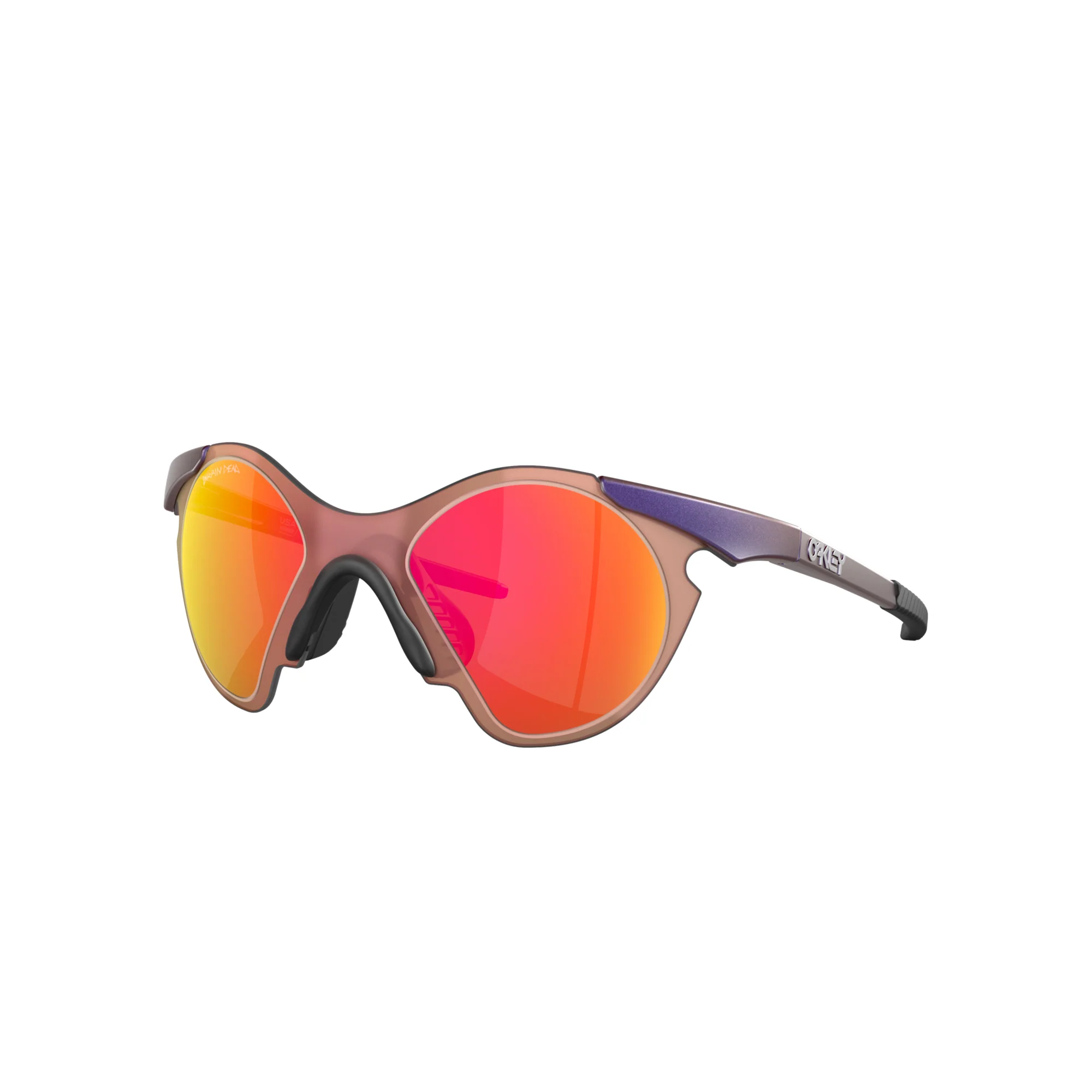 Oakley x Brain Dead Sub Zero Matte Blue/Red Colorshift w/ Prizm Ruby Sunglasses - Image 2