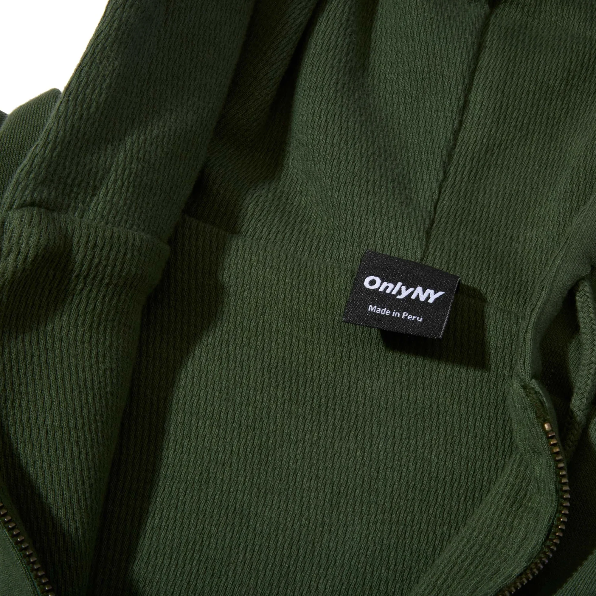 Only NY Mens Heavyweight Thermal Waffle Lined Zip Hoodie - Image 2
