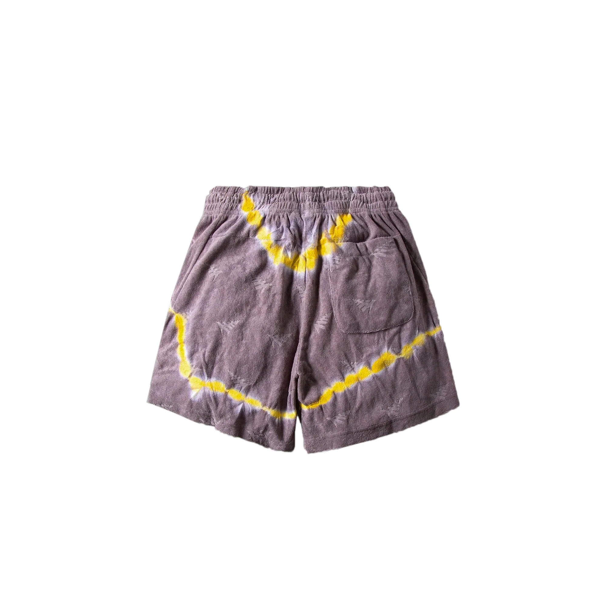 Paper Planes Mens Tie Dye Jacquard Terry Cloth Shorts - Image 2