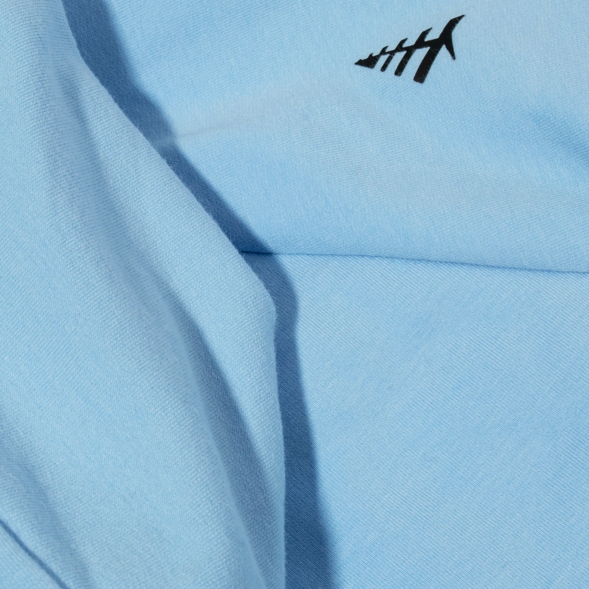 Paper Planes Mens Volume 2 Fleece Zip Hoodie 'Ice Blue' - Image 4