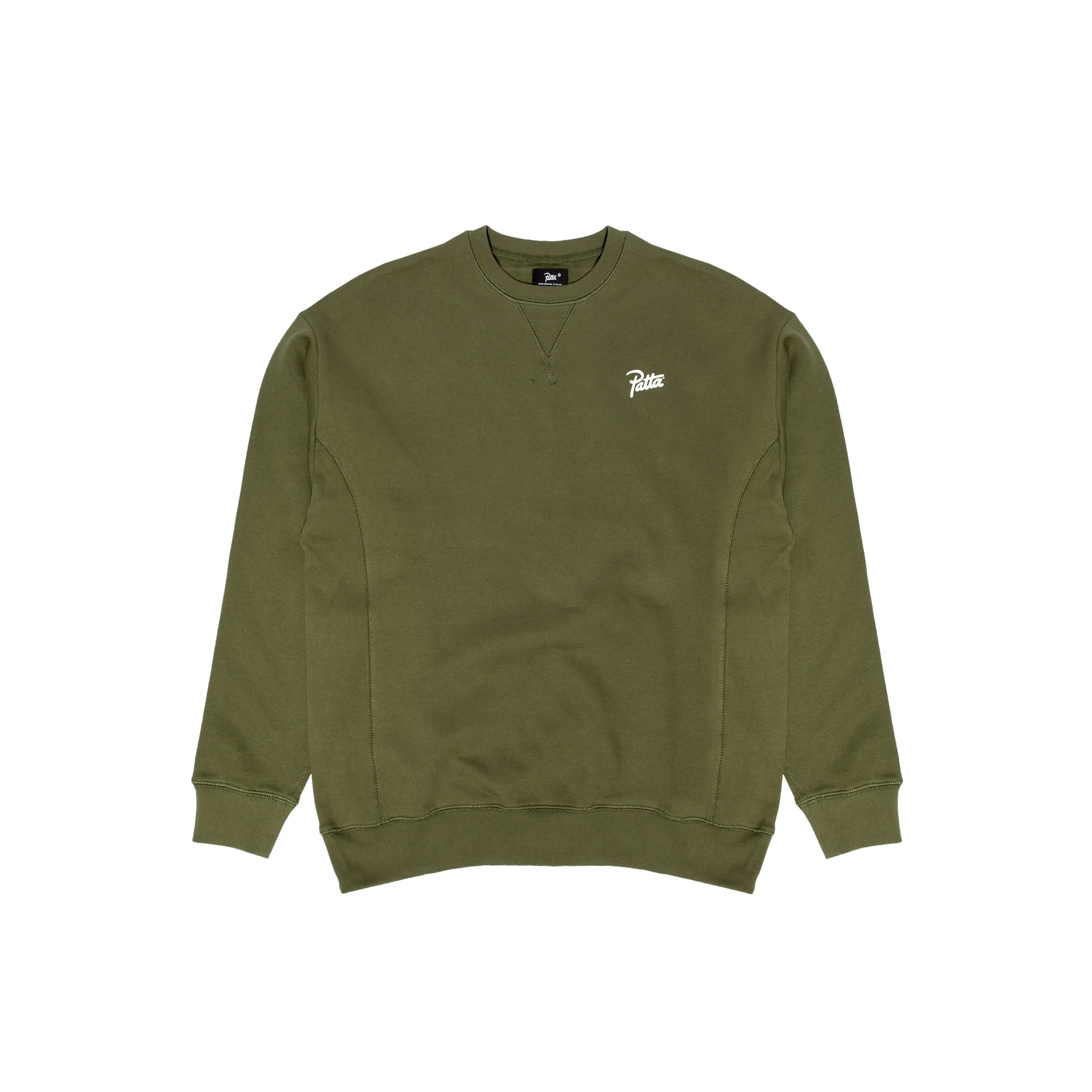 Patta Mens Basic Summer Crewneck Sweater 'Olivine'