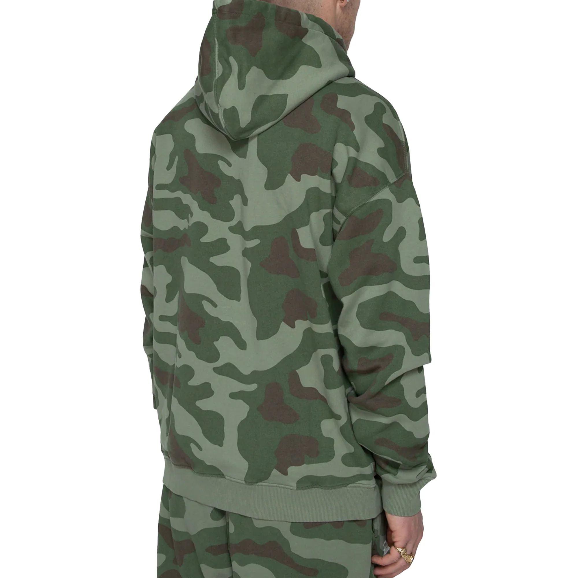 Patta Mens Basic Summer Washed Hooded Sweater 'Camo AOP' - Image 3