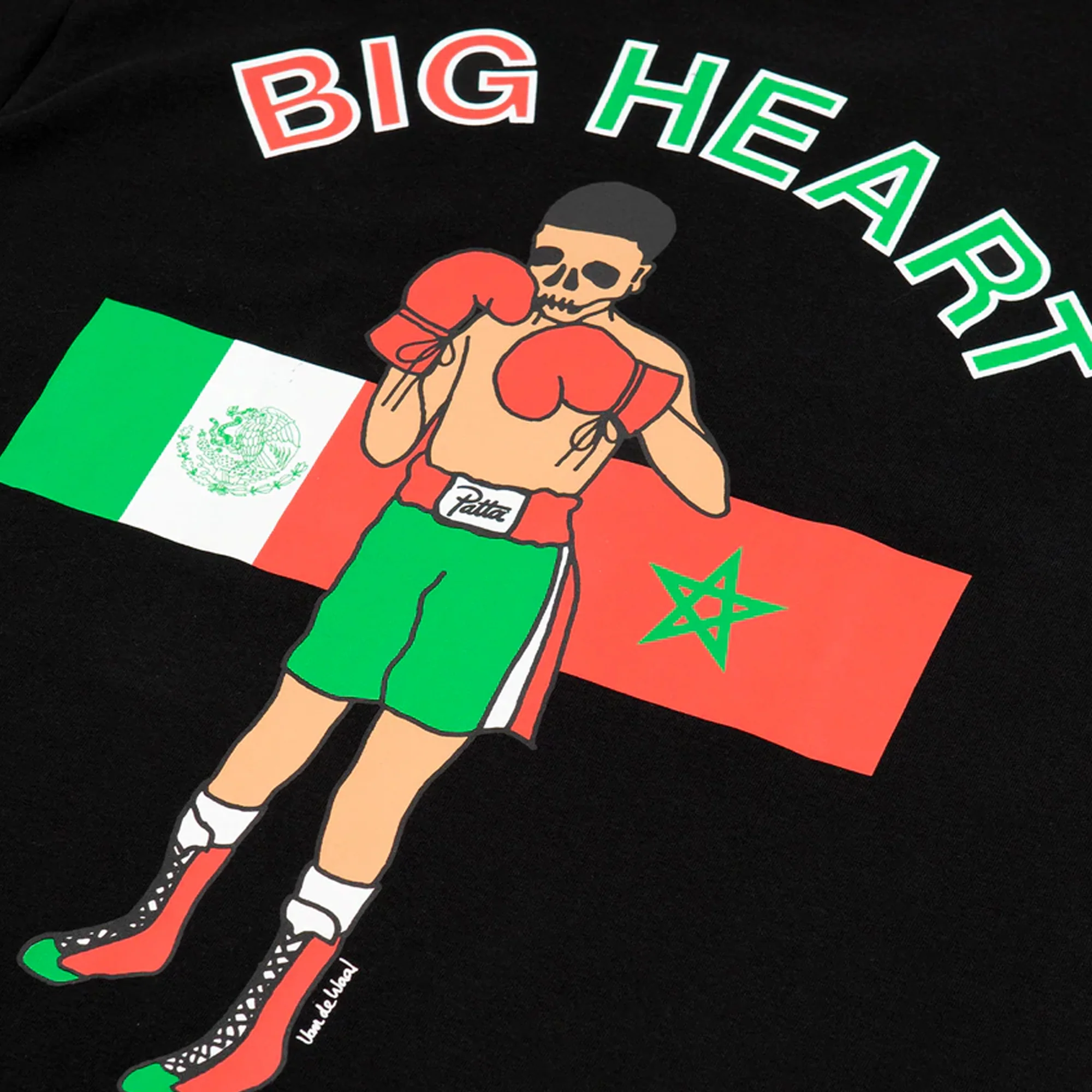 Patta Mens Big Heart T-Shirt 'Black' - Image 3