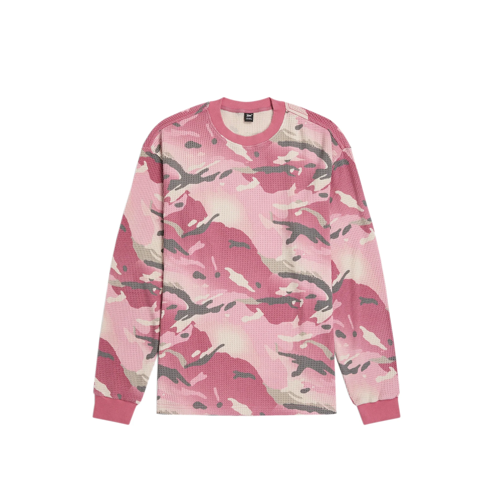 Patta Mens Cactus Flower Camo Waffle LS Tee
