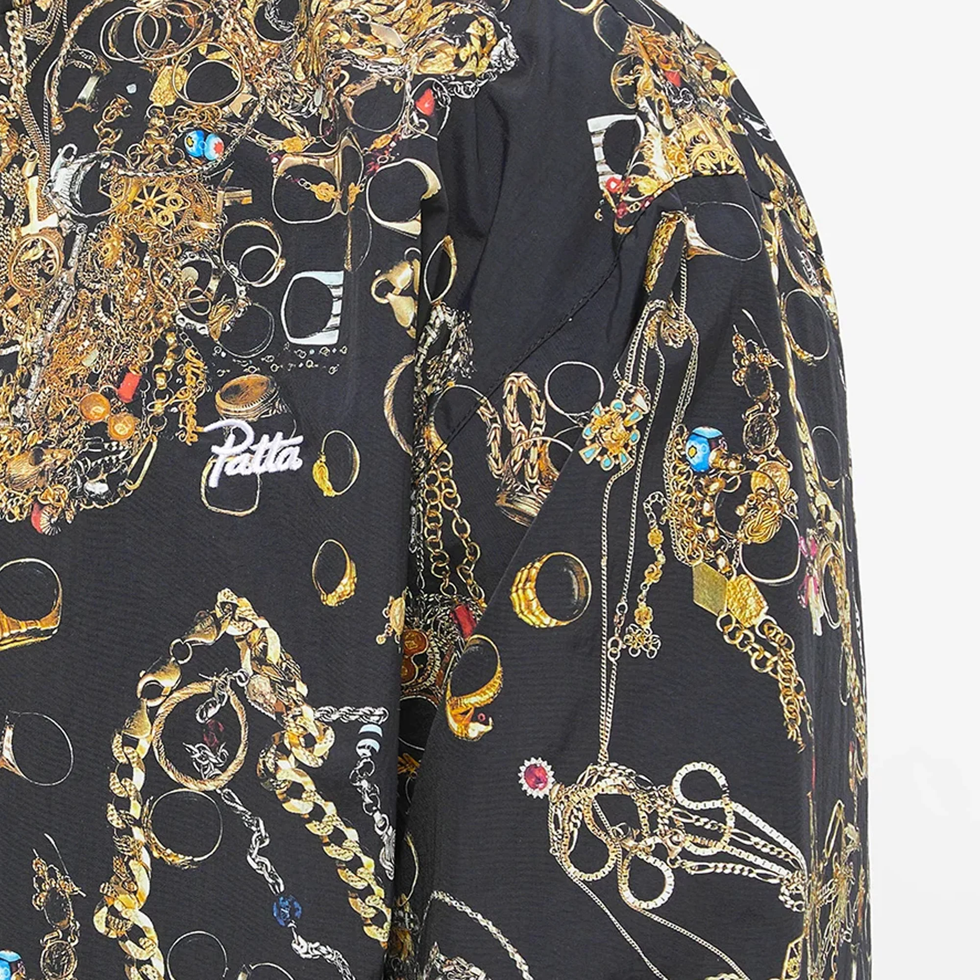 Patta Mens Chains Track Jacket 'Black/Chains AOP' - Image 4