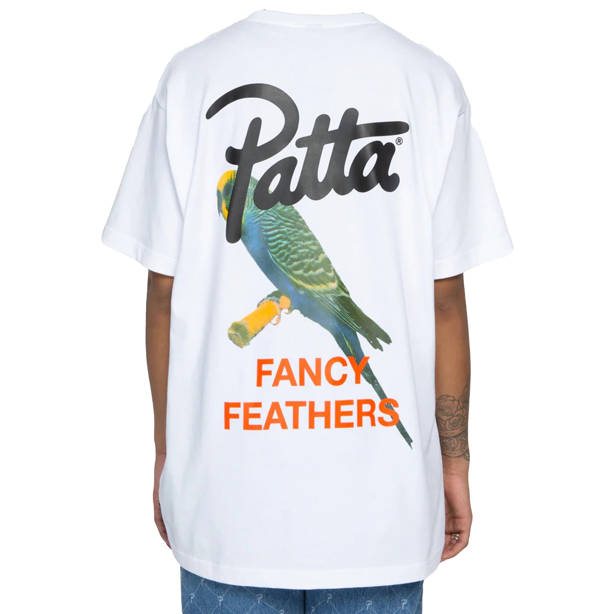 Patta Mens Fancy Feather T-Shirt 'White' - Image 4
