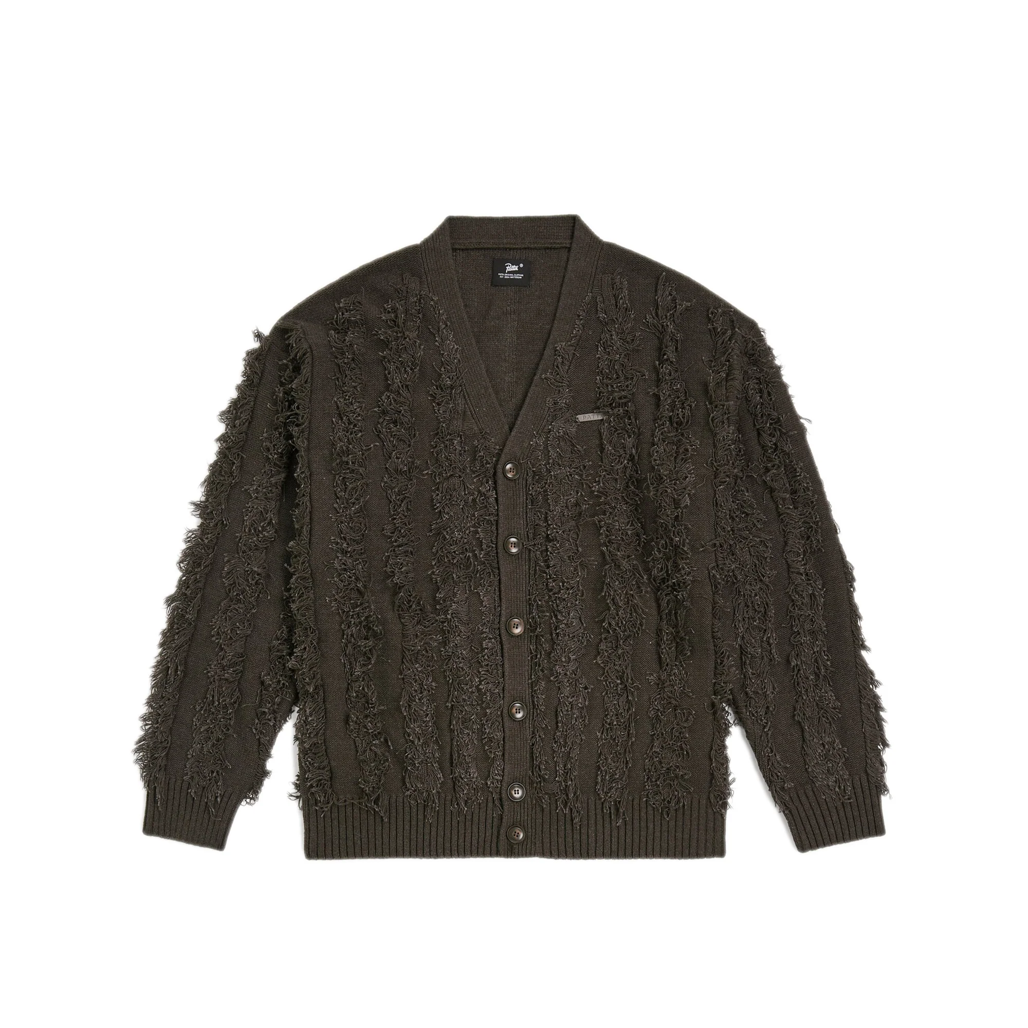 Patta Mens Fringed Knitted Cardigan