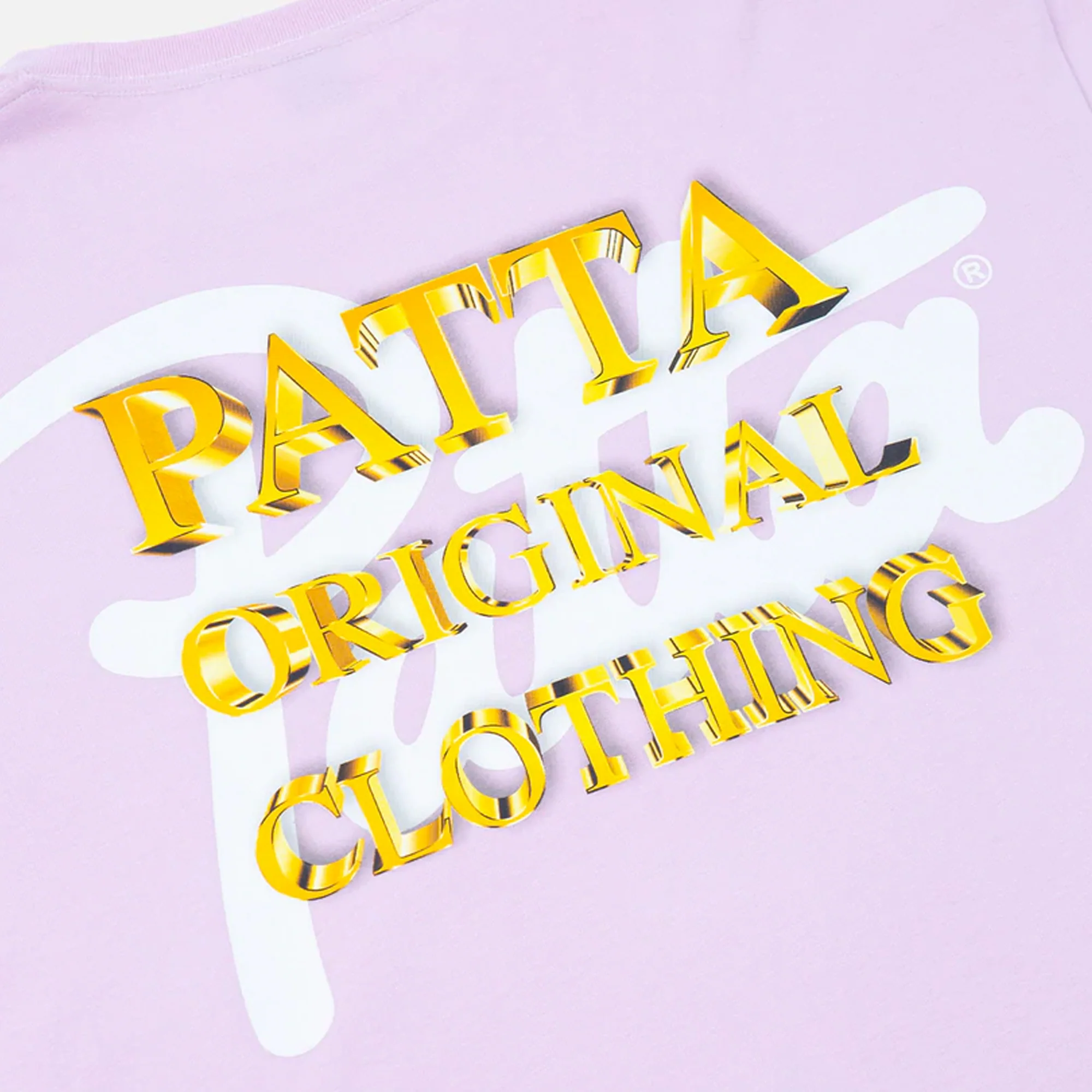 Patta Mens Gold Logo T-Shirt 'Orchid Bouquet' - Image 3