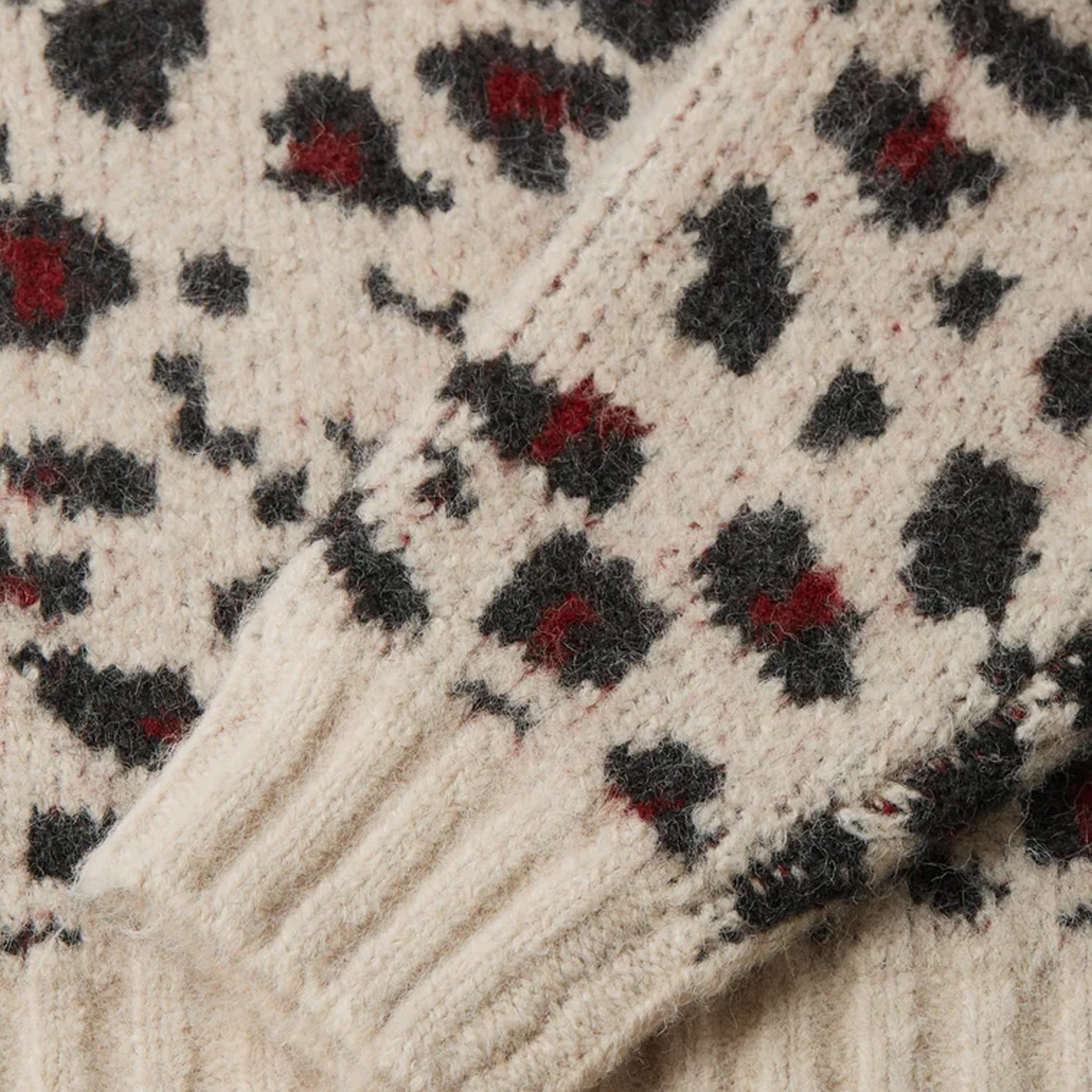 Patta Mens Leopard Brushed Knit Sweater - Image 3
