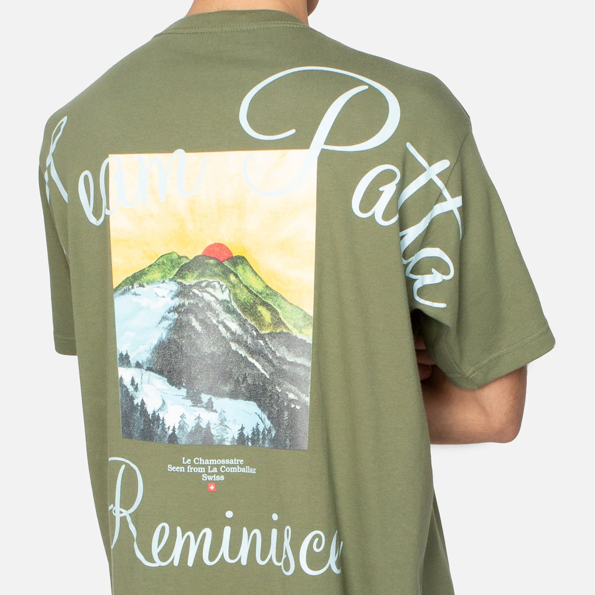 Patta Mens Reminisce T-Shirt 'Olivine' - Image 4