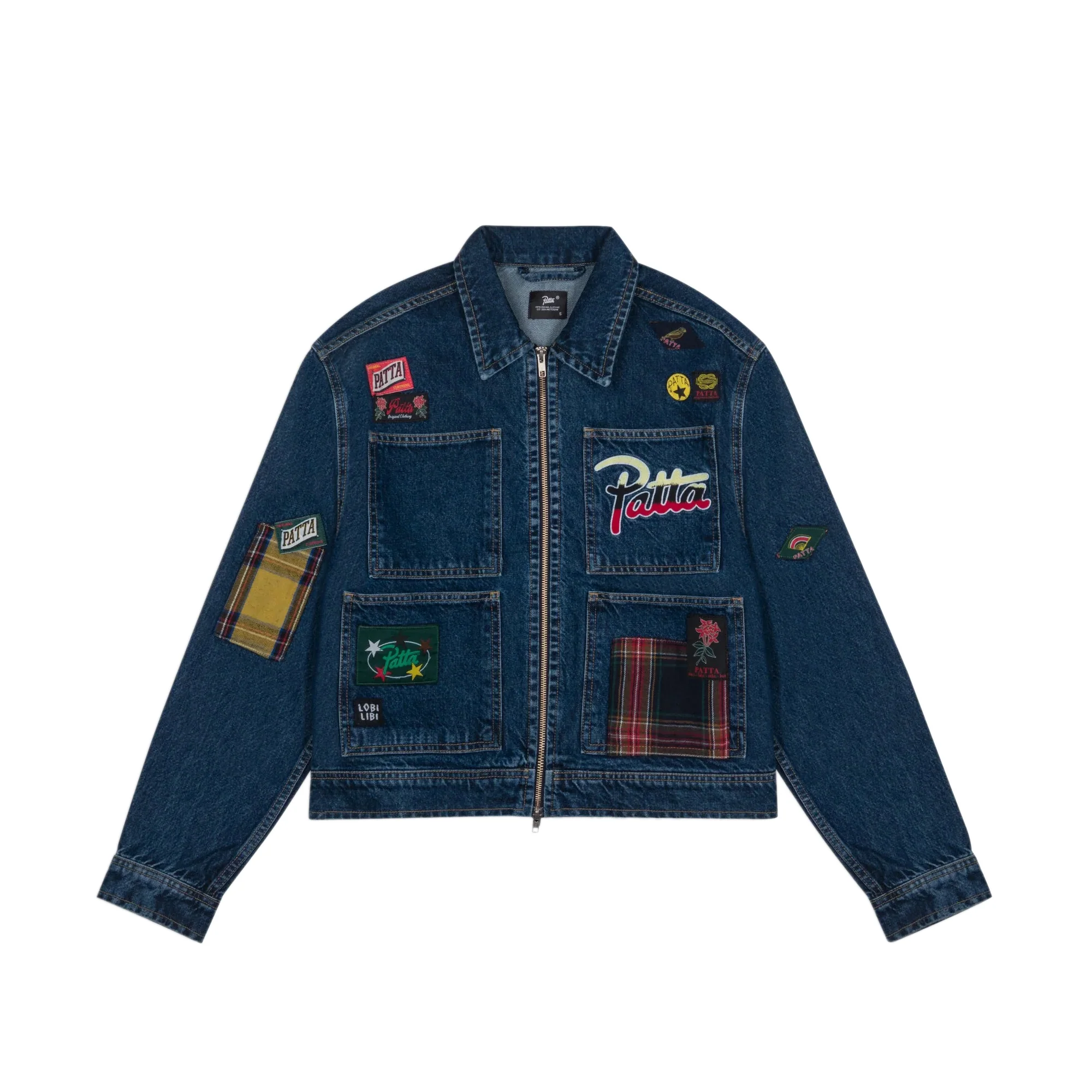 Patta Mens Whole Lotta Labels Denim Jacket